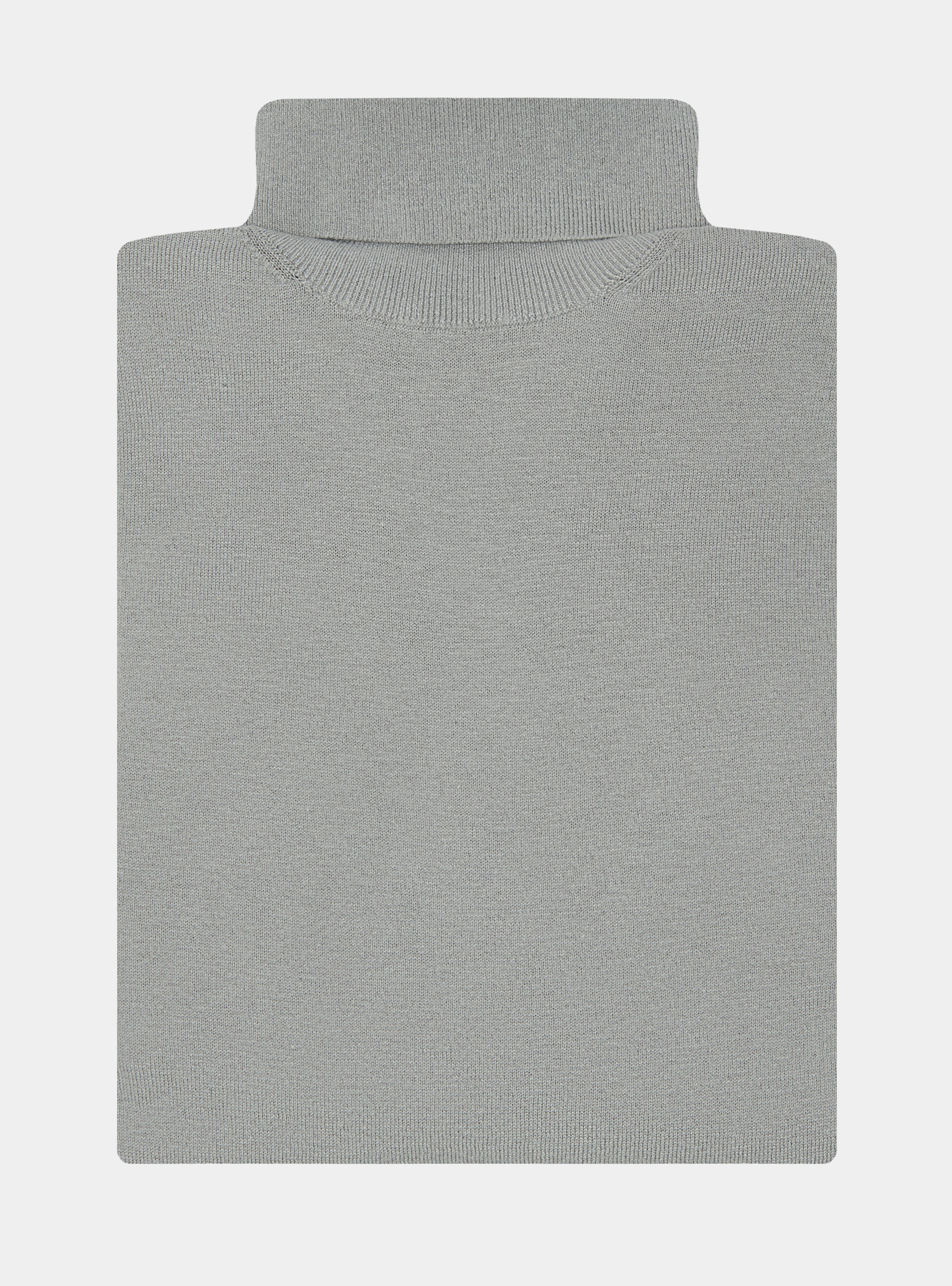 Silk and cashmere cotton turtleneck, GREY