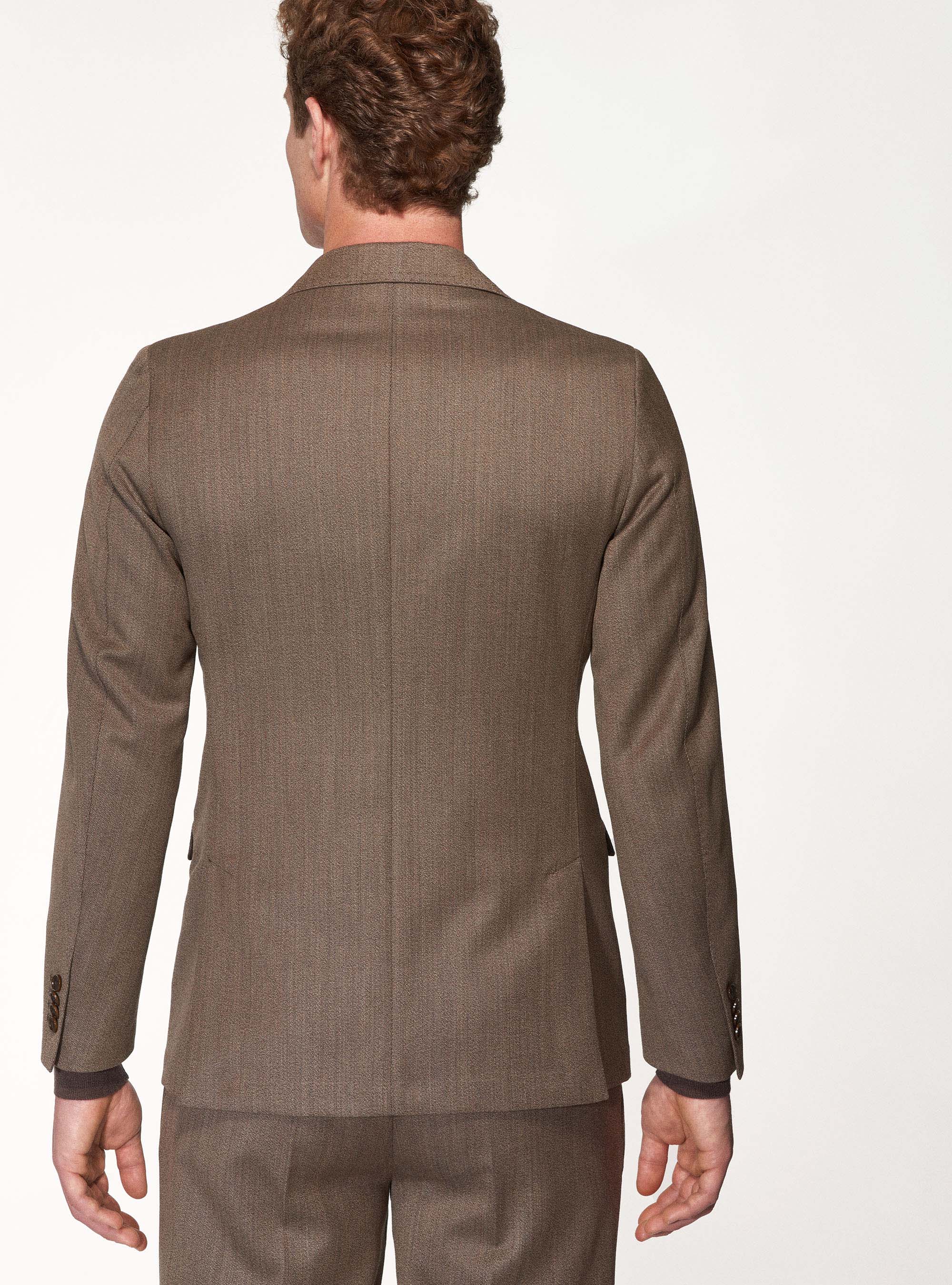 Giacca per abito in lana Vitale Barberis Canonico, FANGO