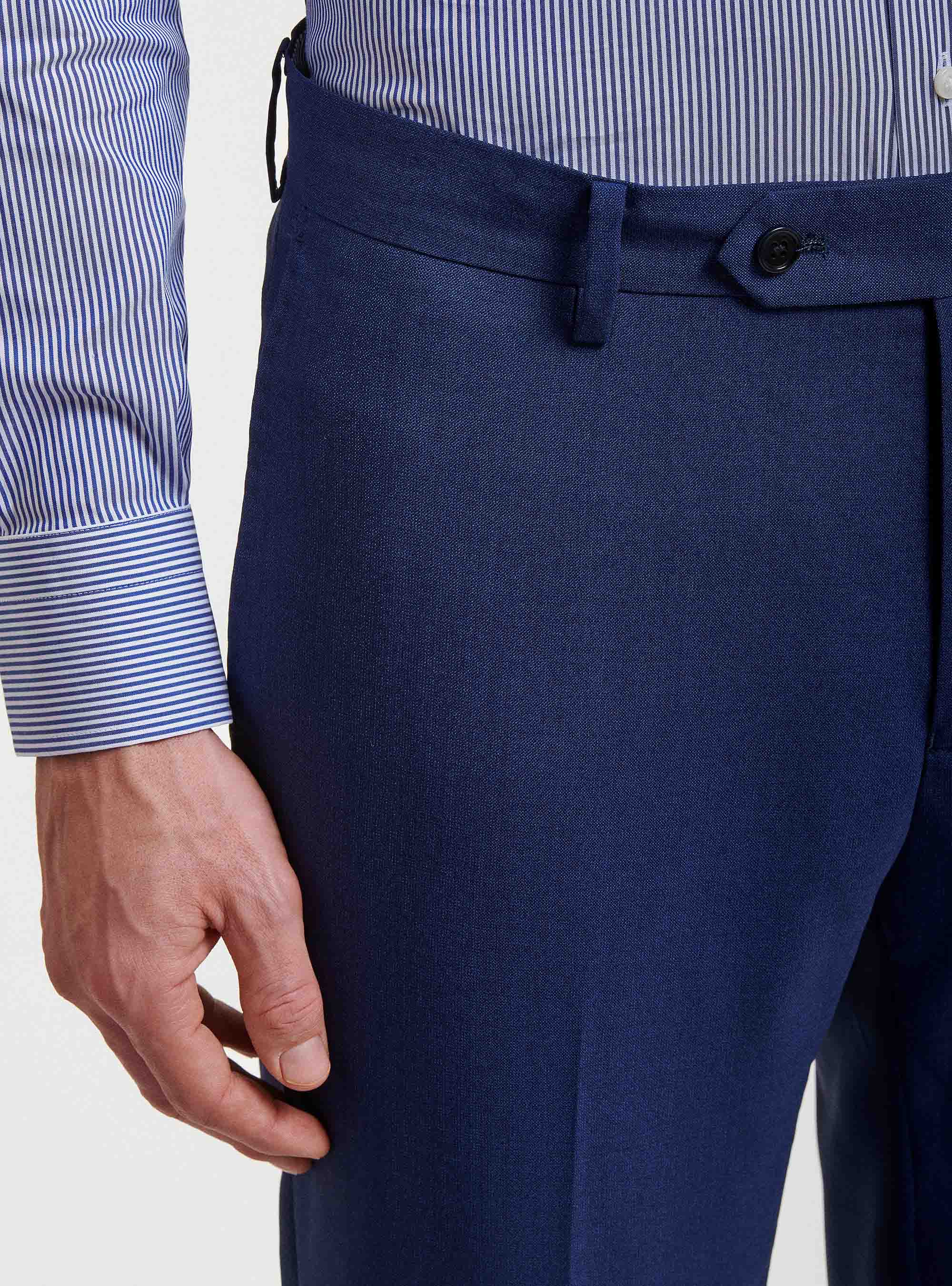 Pantaloni per abito in pura lana Vitale Barberis Canonico, BLU