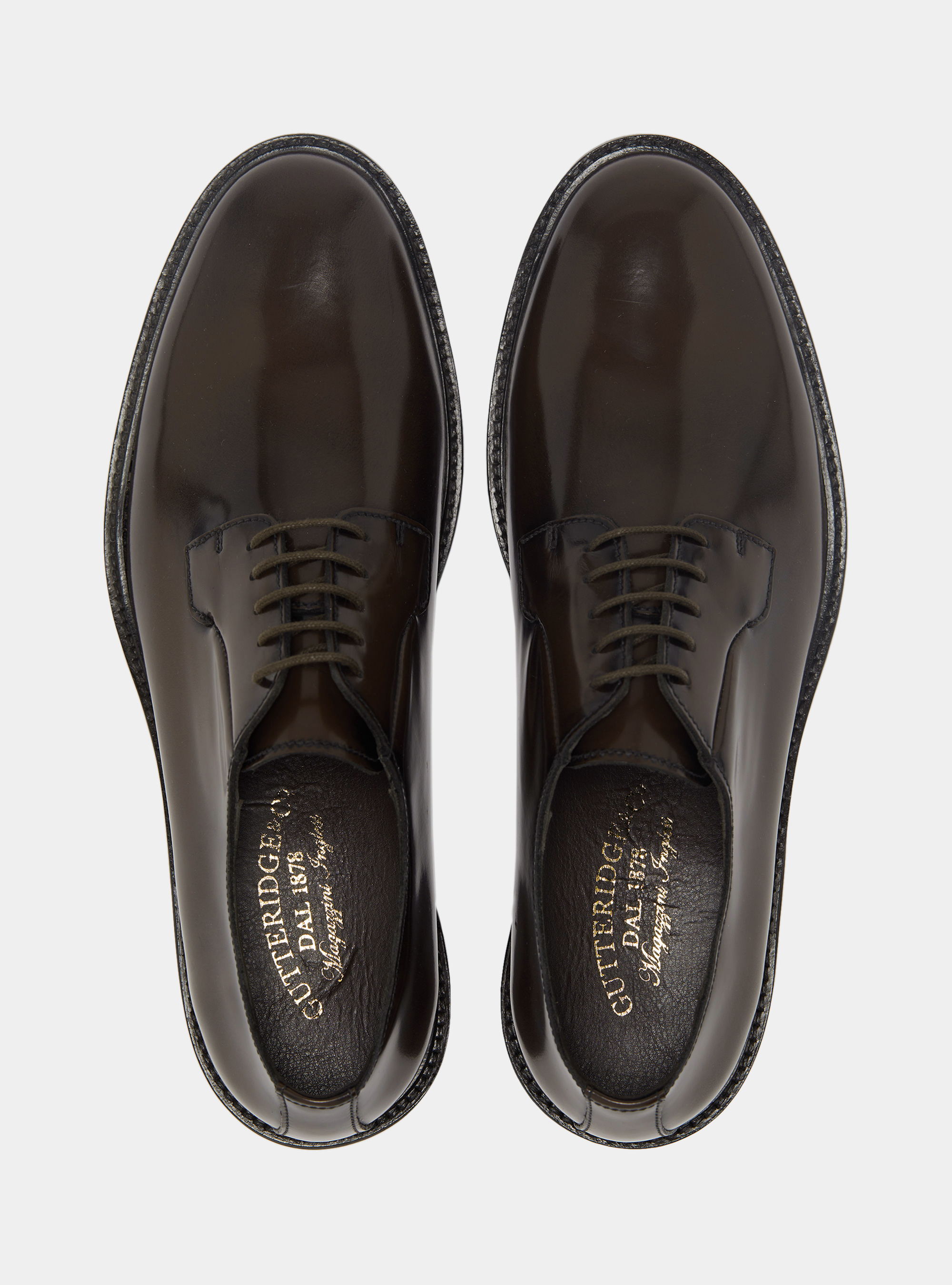 Derby en piel abrasiva, MARRON MUY OSCURO