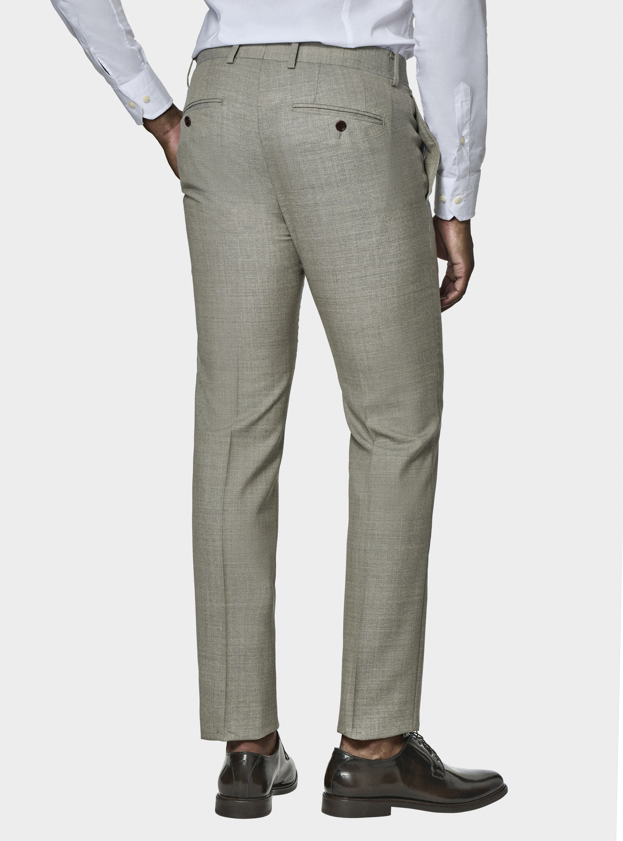 Pure wool suit trousers Vitale Barberis Canonico, ECRU