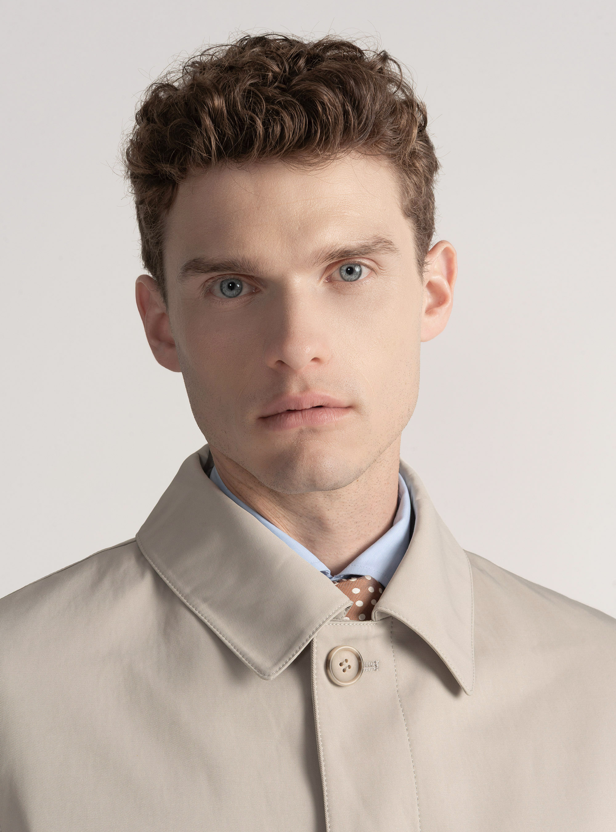 Impermeabile tecnico imbottito in misto cotone, ECRU