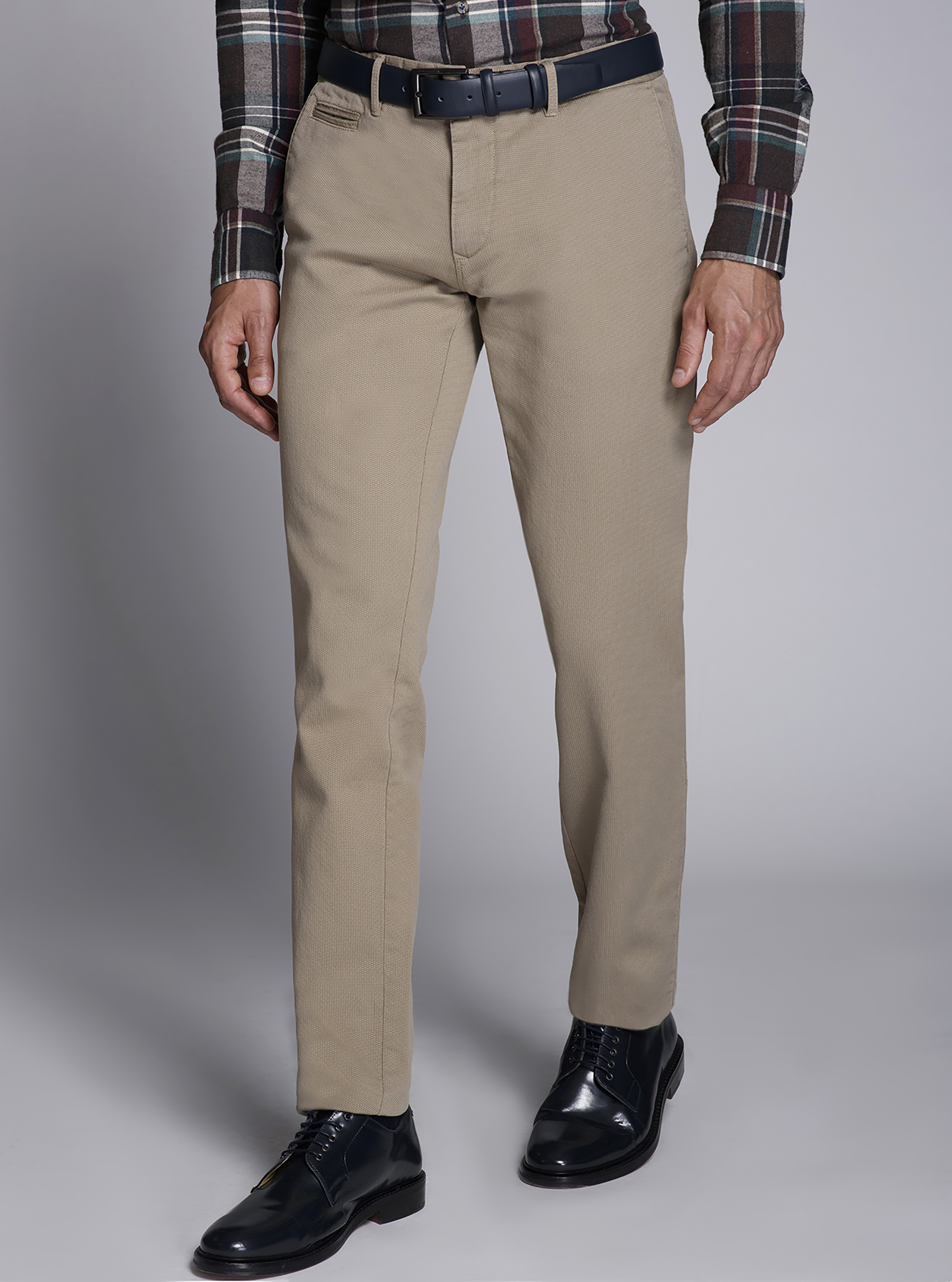 Slack barr&egrave; stretch tasca america, ECRU