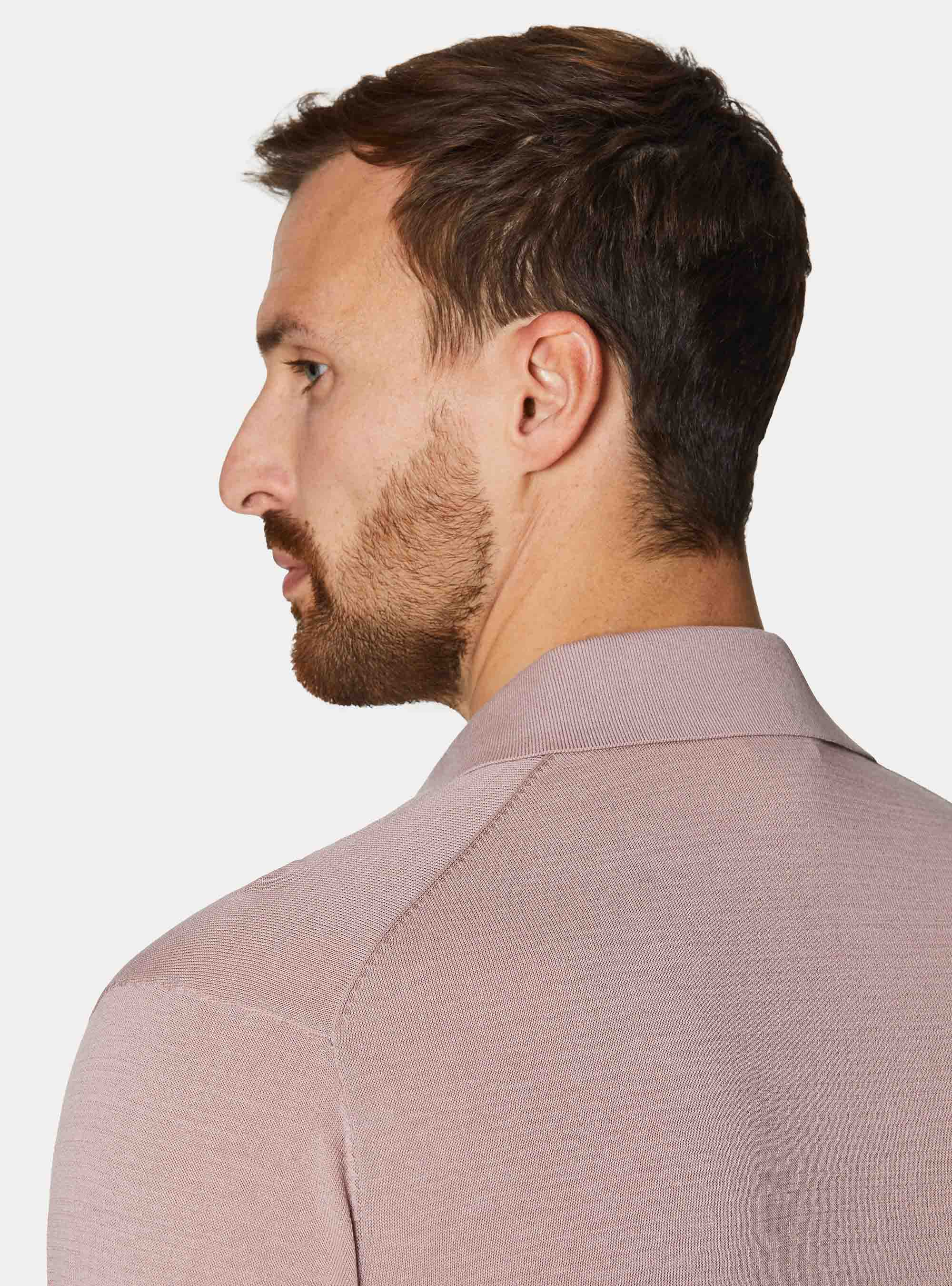 Polo en coton et soie, 0441C ROSA SCURO