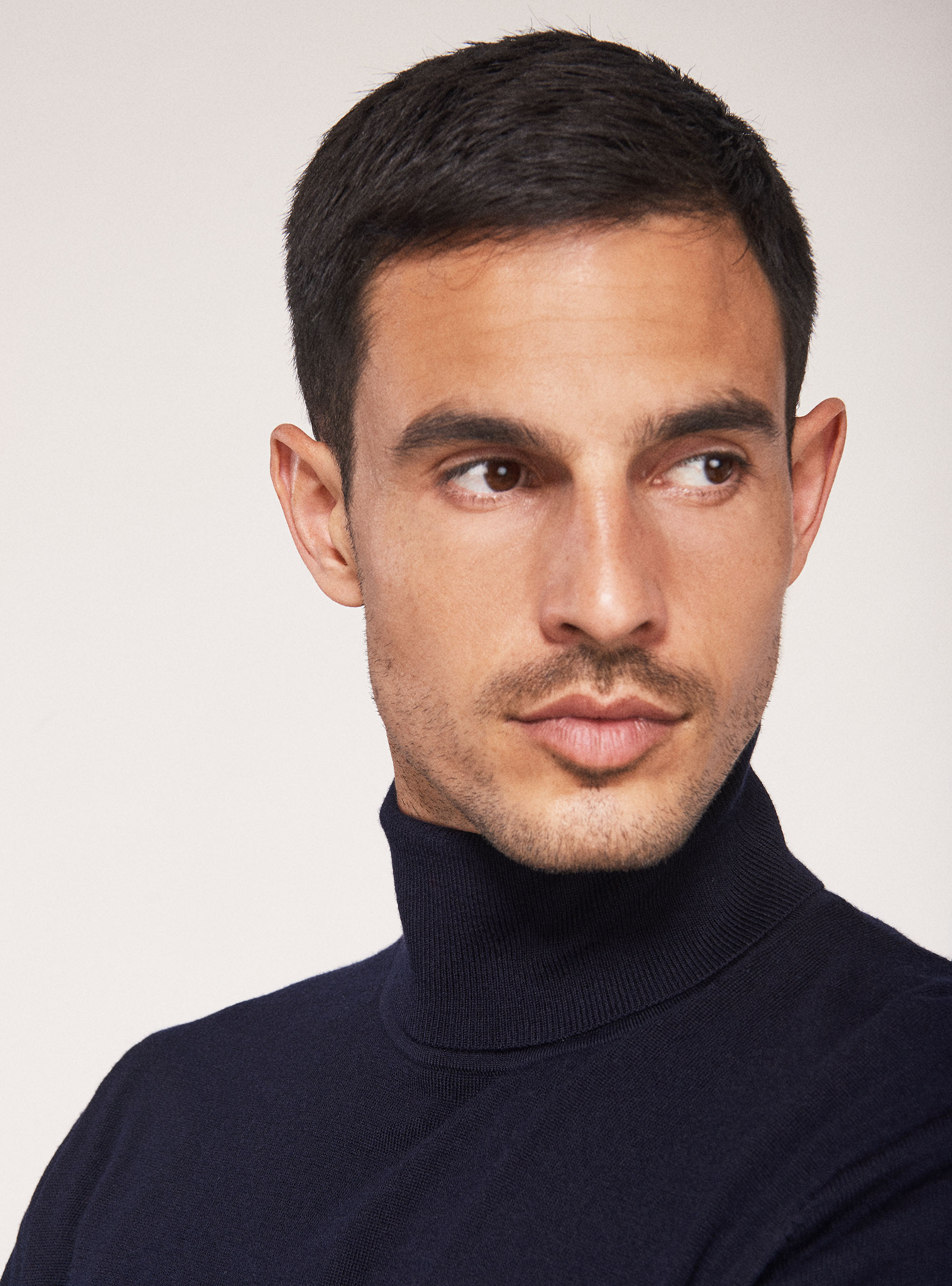 Dolcevita in lana merino, BLU NAVY