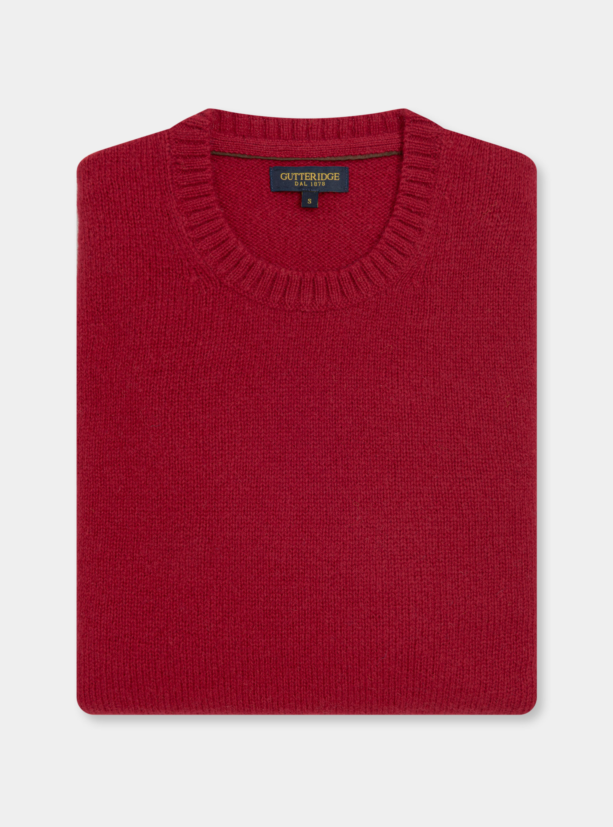 Maglia in pura lana Shetland, ROSSO