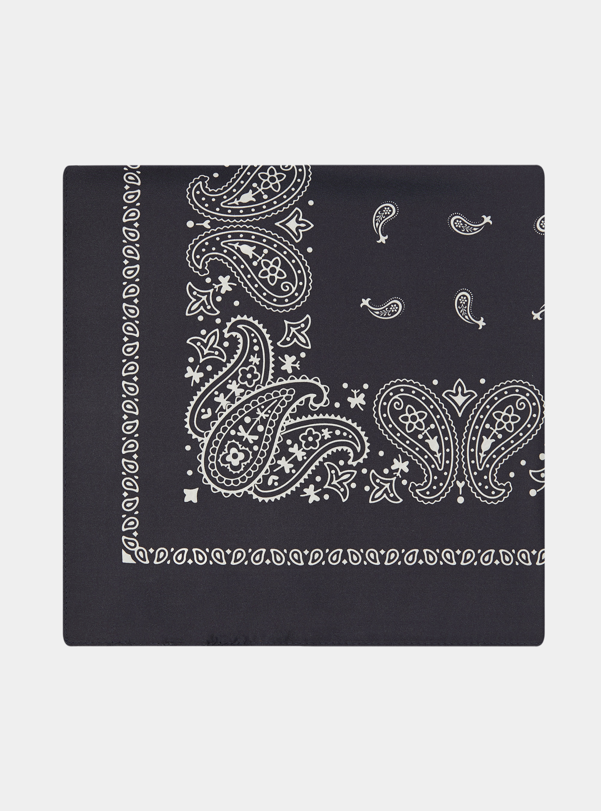 Foulard fantasia bandana stampato in seta, BLU NAVY