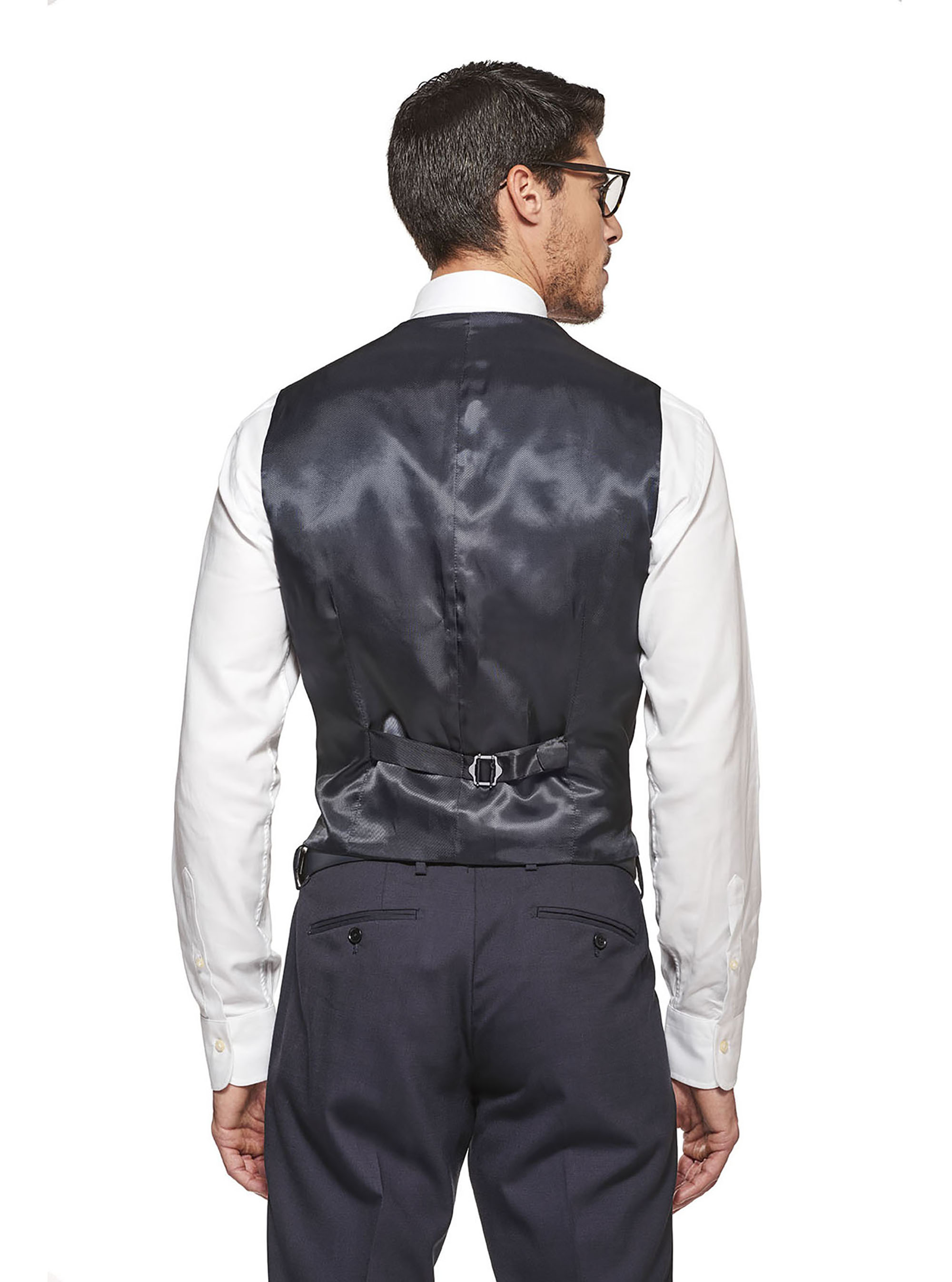 Gilet in fresco lana, NAVY BLUE
