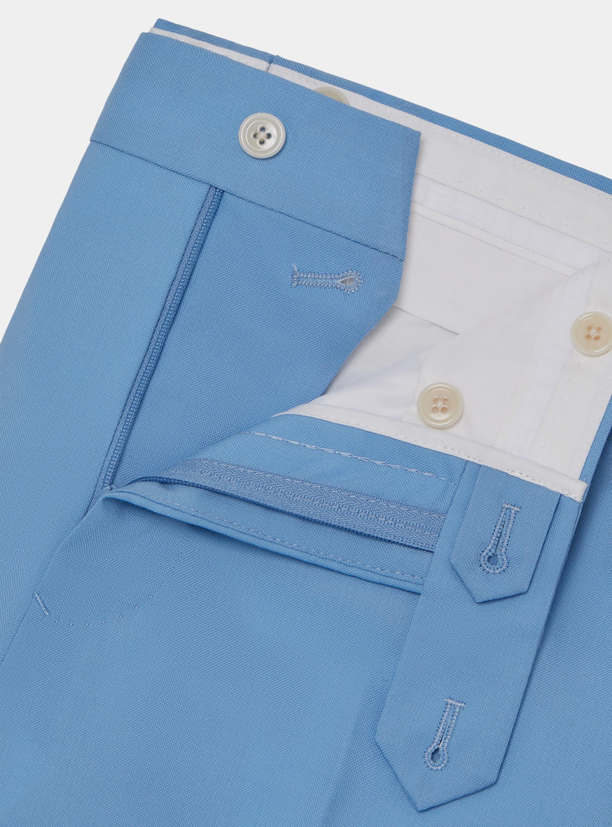 Pantaloni in pura lana Vitale Barberis Canonico, AZZURRO