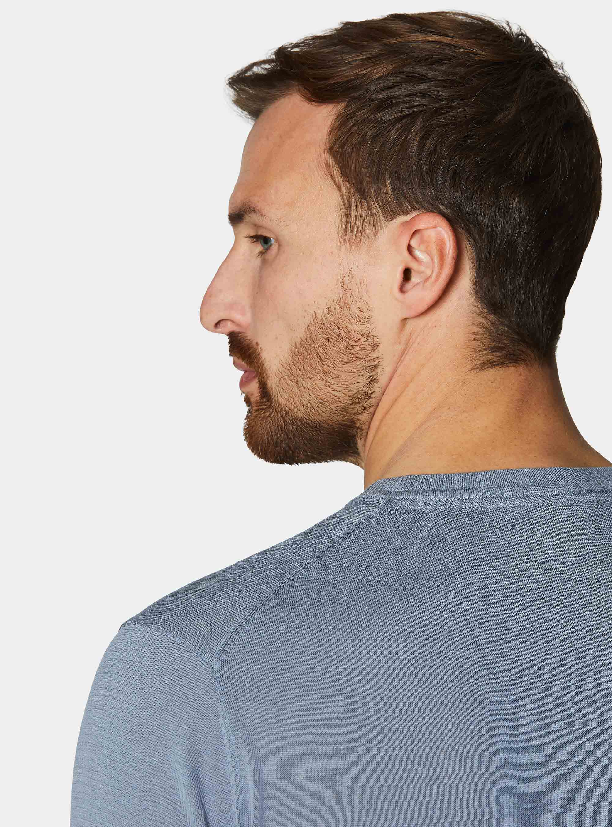 Cotton and silk crew neck sweater, AVIO 0292C