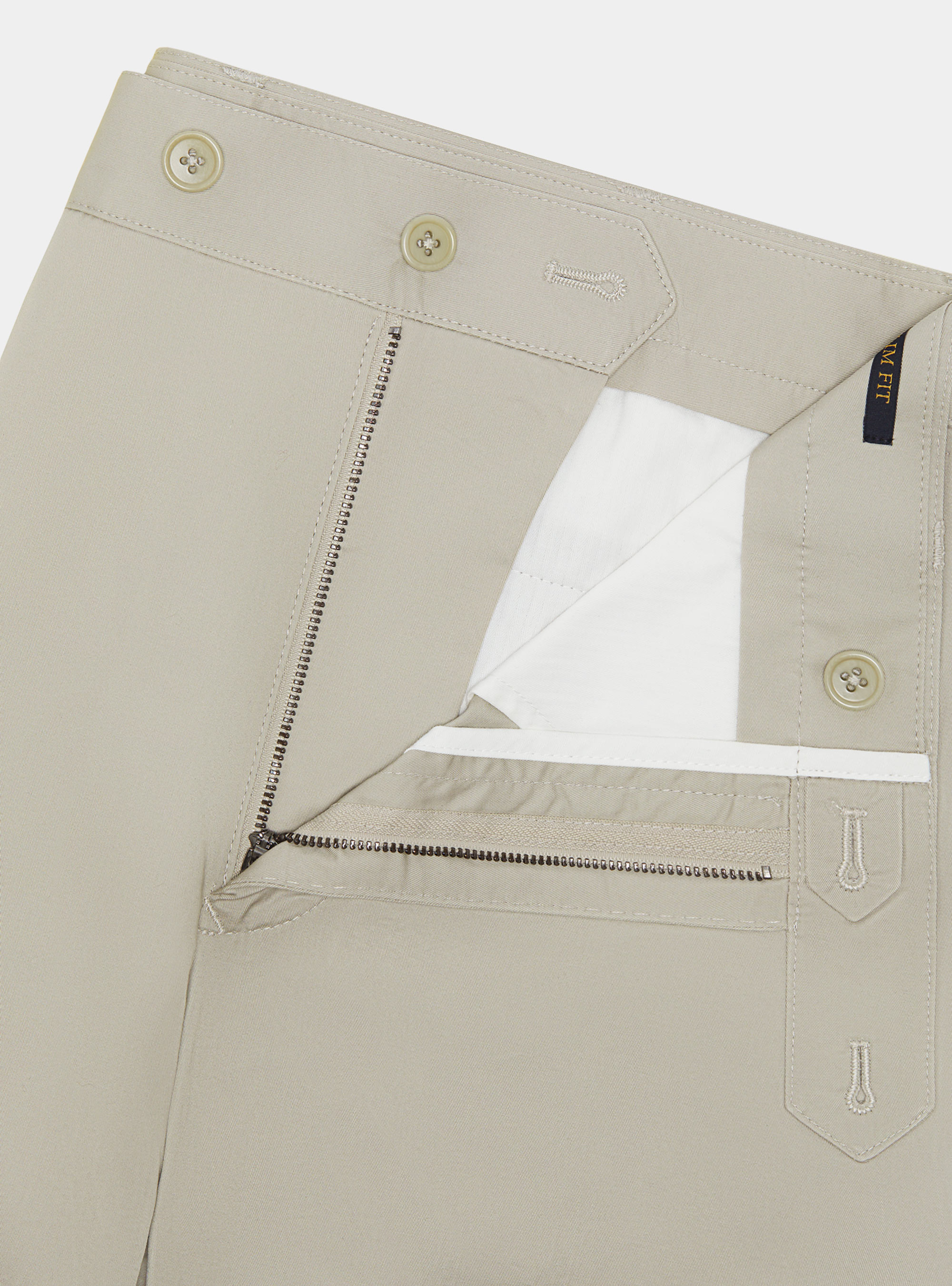 Pantaloni chino in twill leggero, ECRU