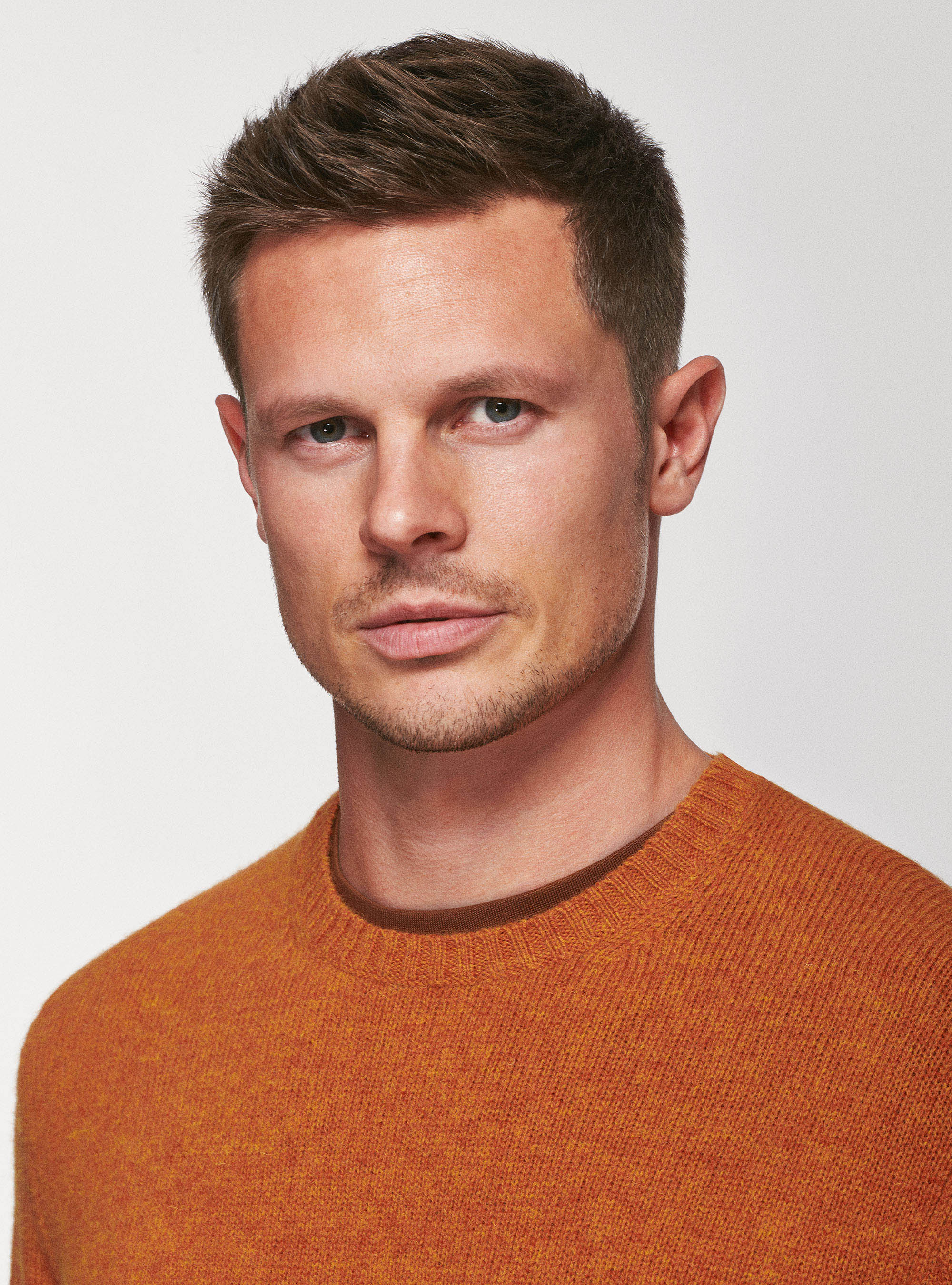 Maglia in pura lana Shetland, ARANCIONE