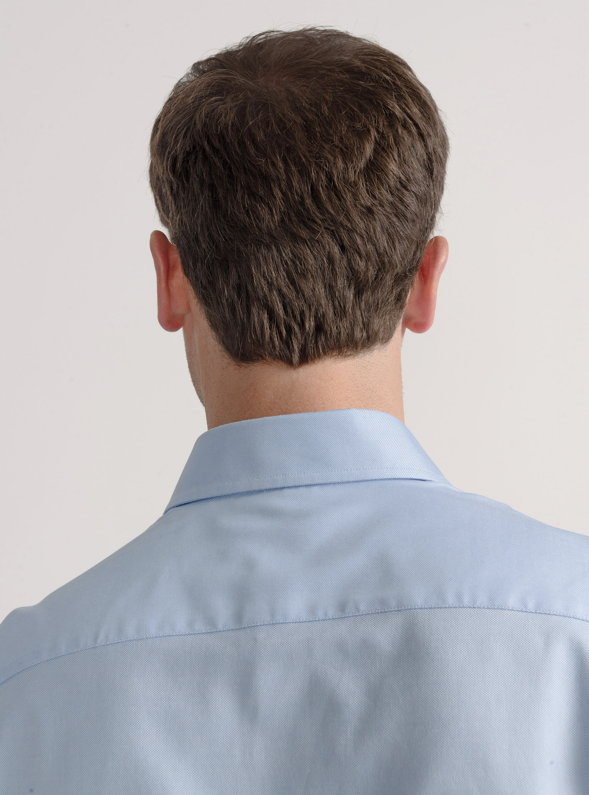 Camisa oxford de algodón, CELESTE