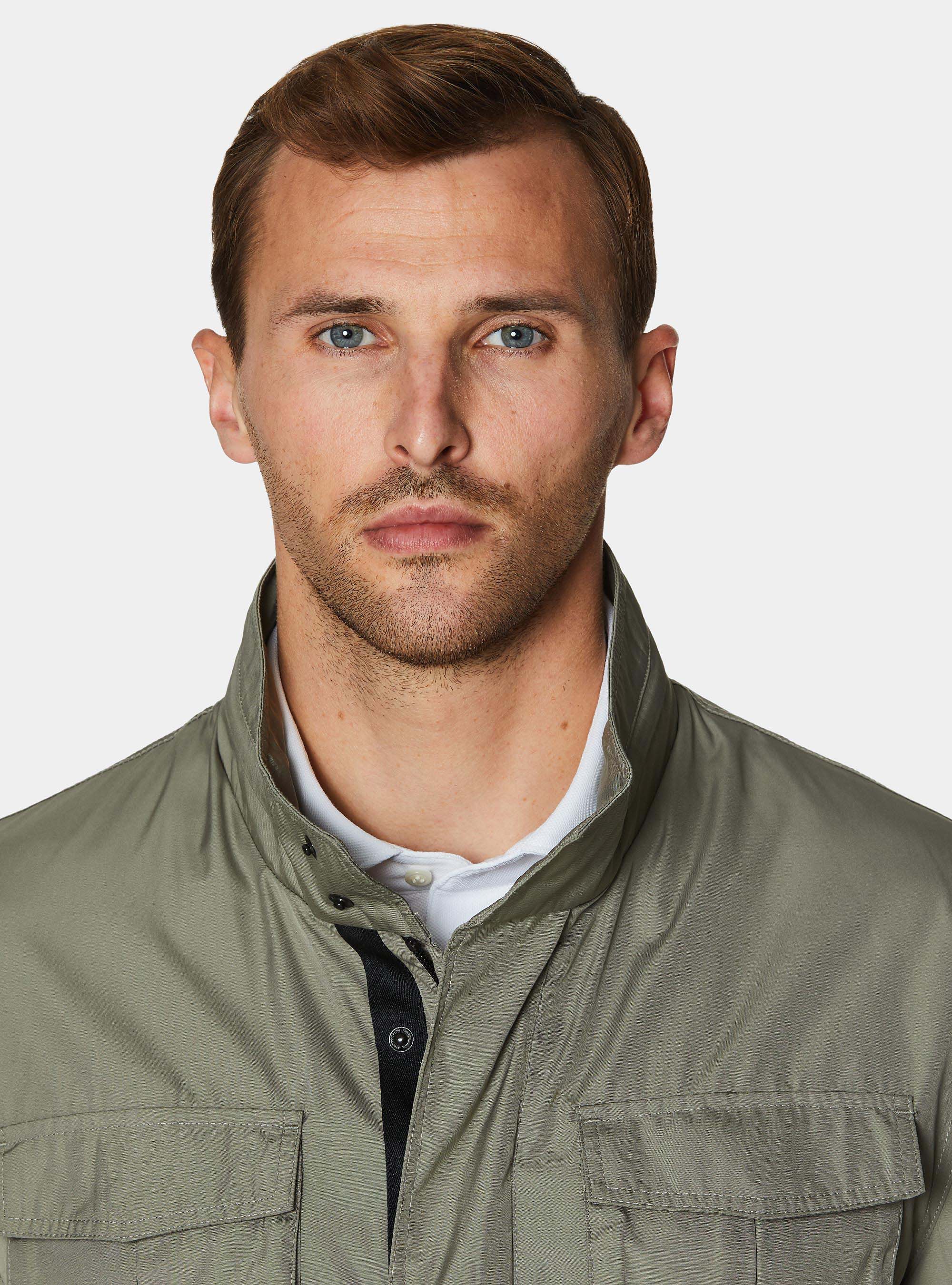 Field jacket en tissu technique, SALVIA 0602C