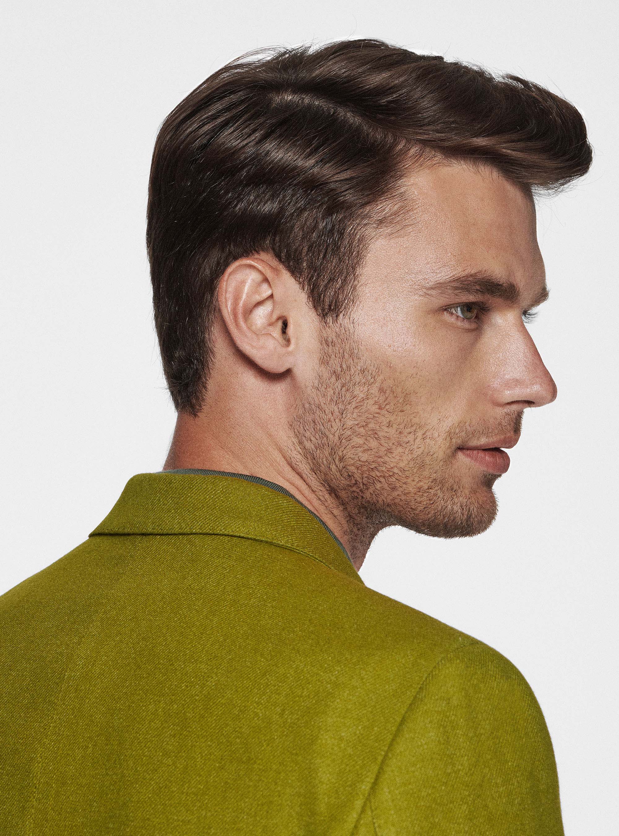 Giacca petto a lancia in flanella Duemilagori, OLIVA