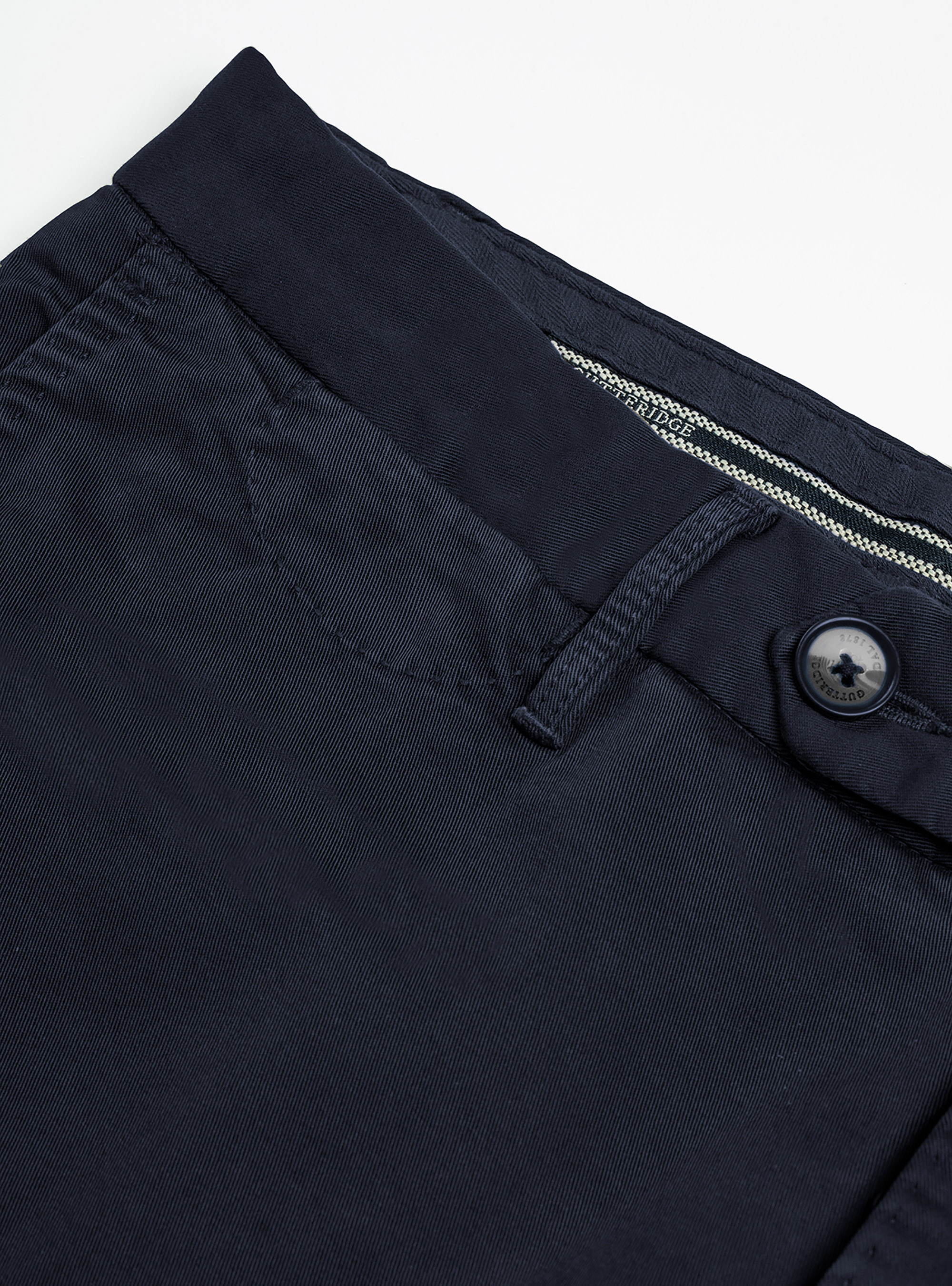 Pantaloni chino in twill stretch, BLU NAVY
