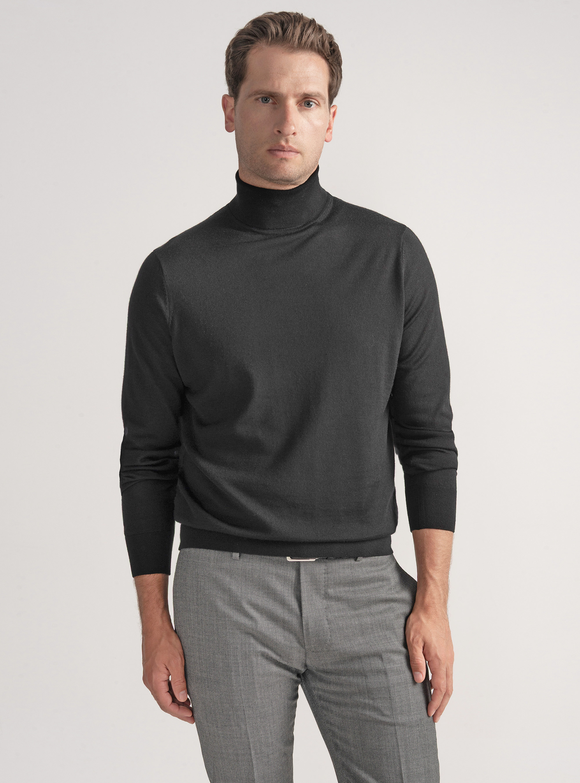 Dolcevita in pura lana merino extrafine, NERO