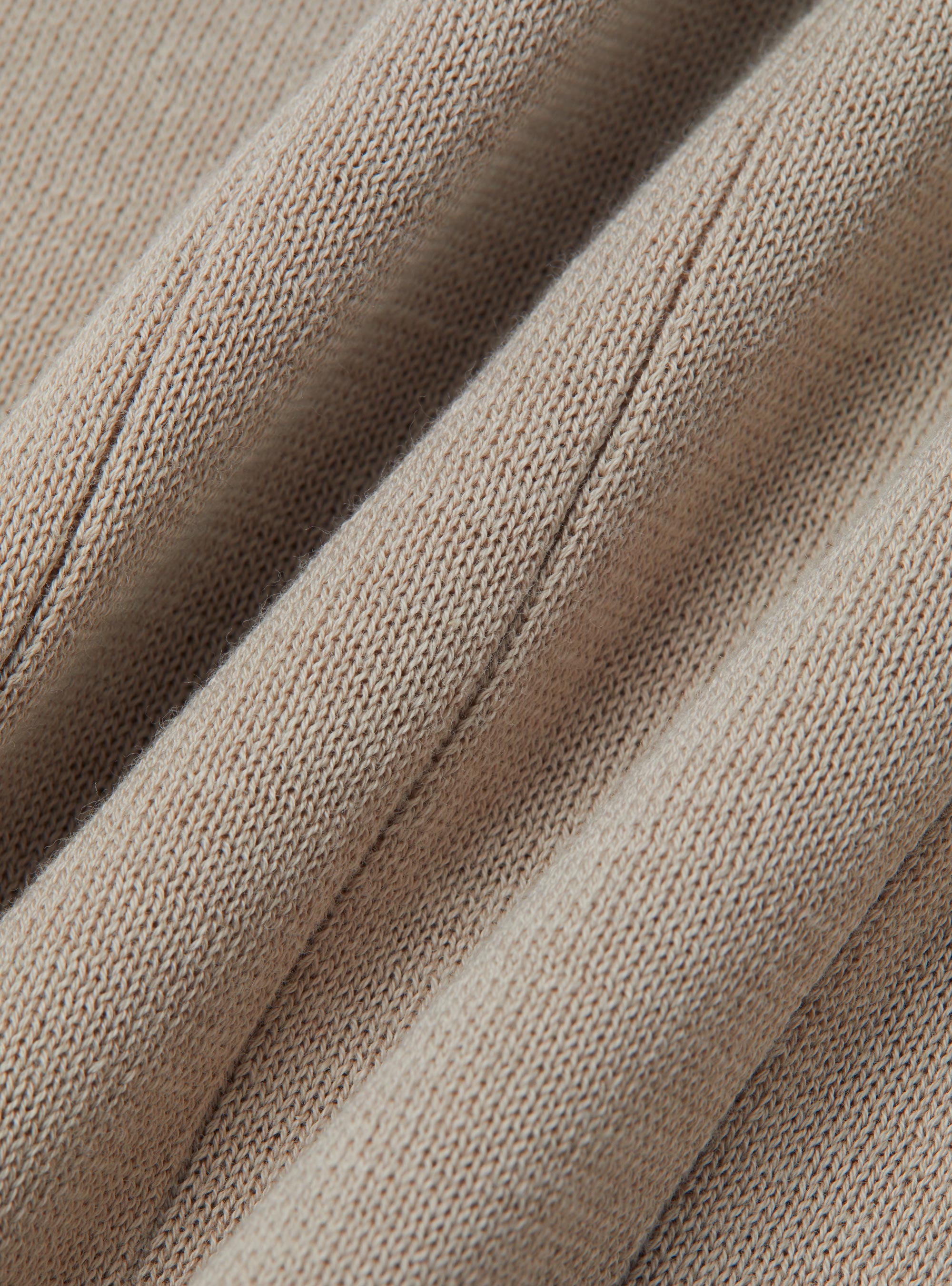 Polo à manches longues en tricot, SABLE