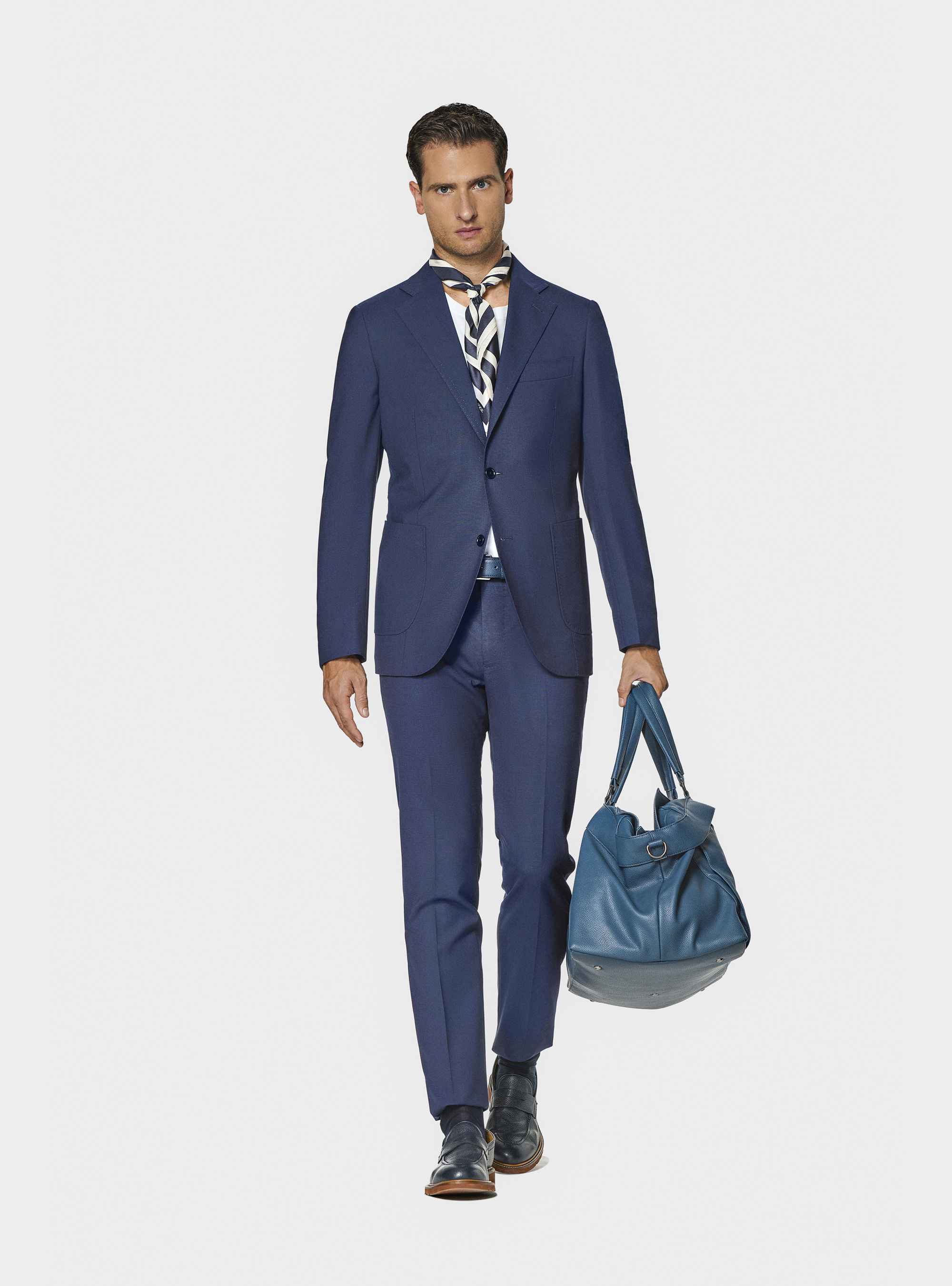 Giacca abito travel in pura lana Cerruti, BLU NAVY