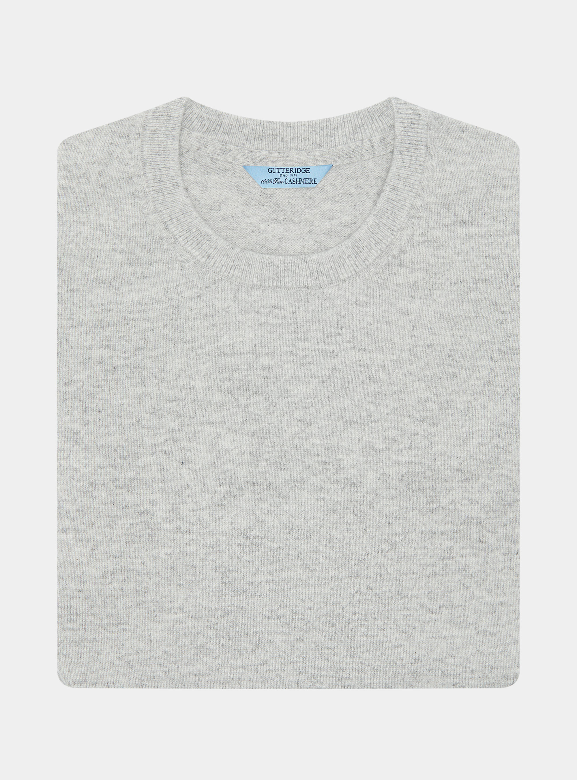 Tricot à col ras du cou en cachemire, GRIS CLAIR MÃ LANGÃ