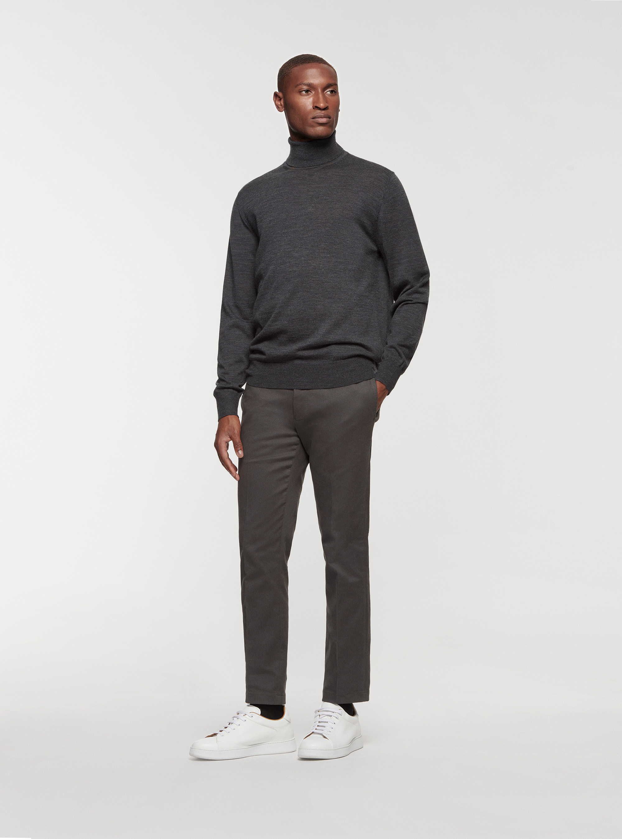 Dolcevita in pura lana merino, ASFALTO