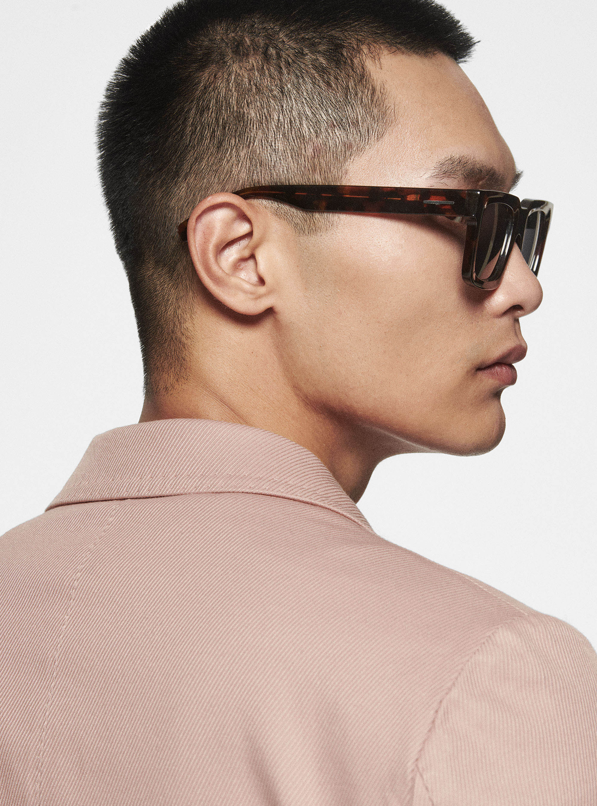 Americana diagonal de algodón, ROSA ANTICO 0462C