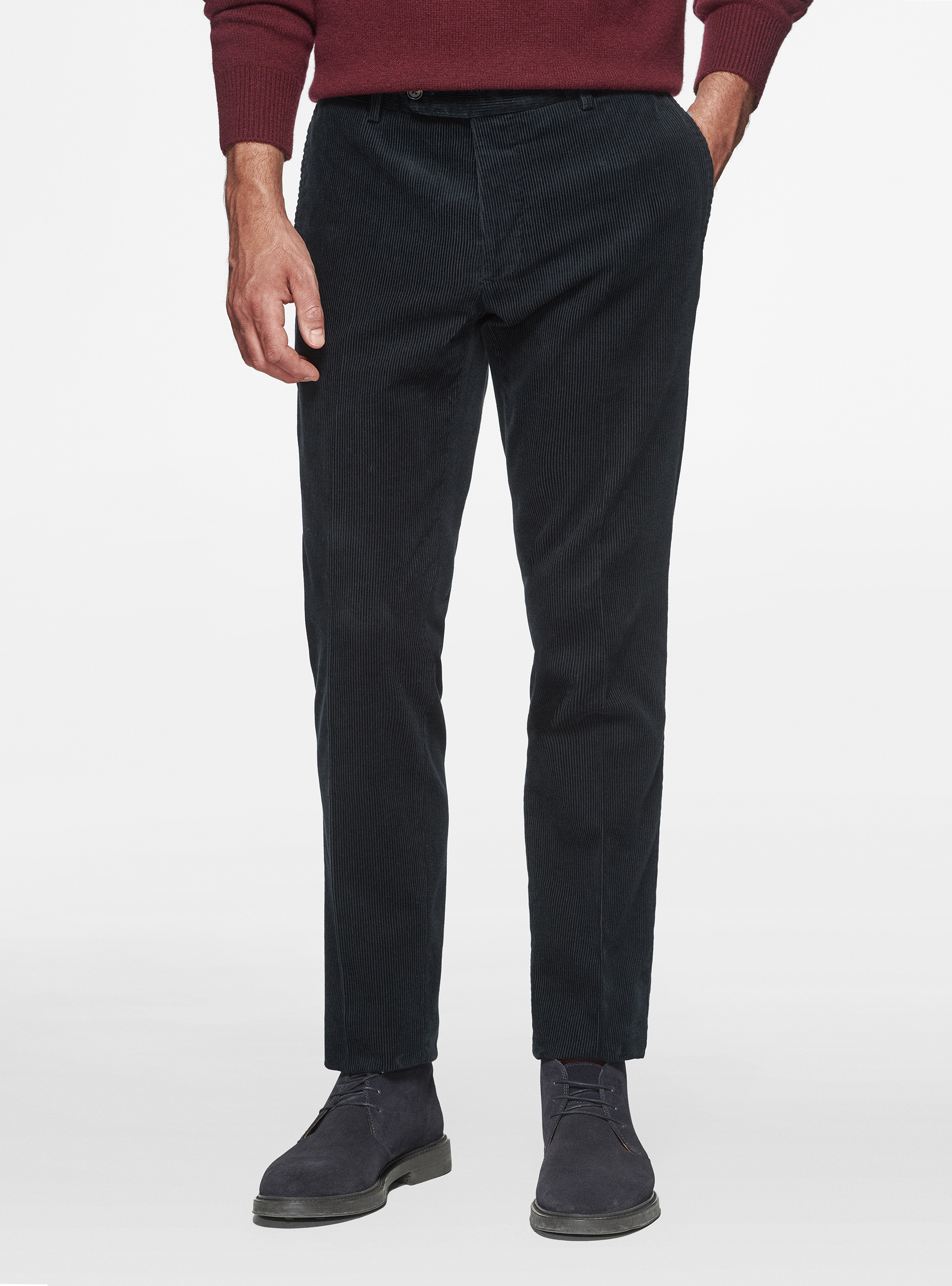Pantaloni in velluto, BLU NAVY