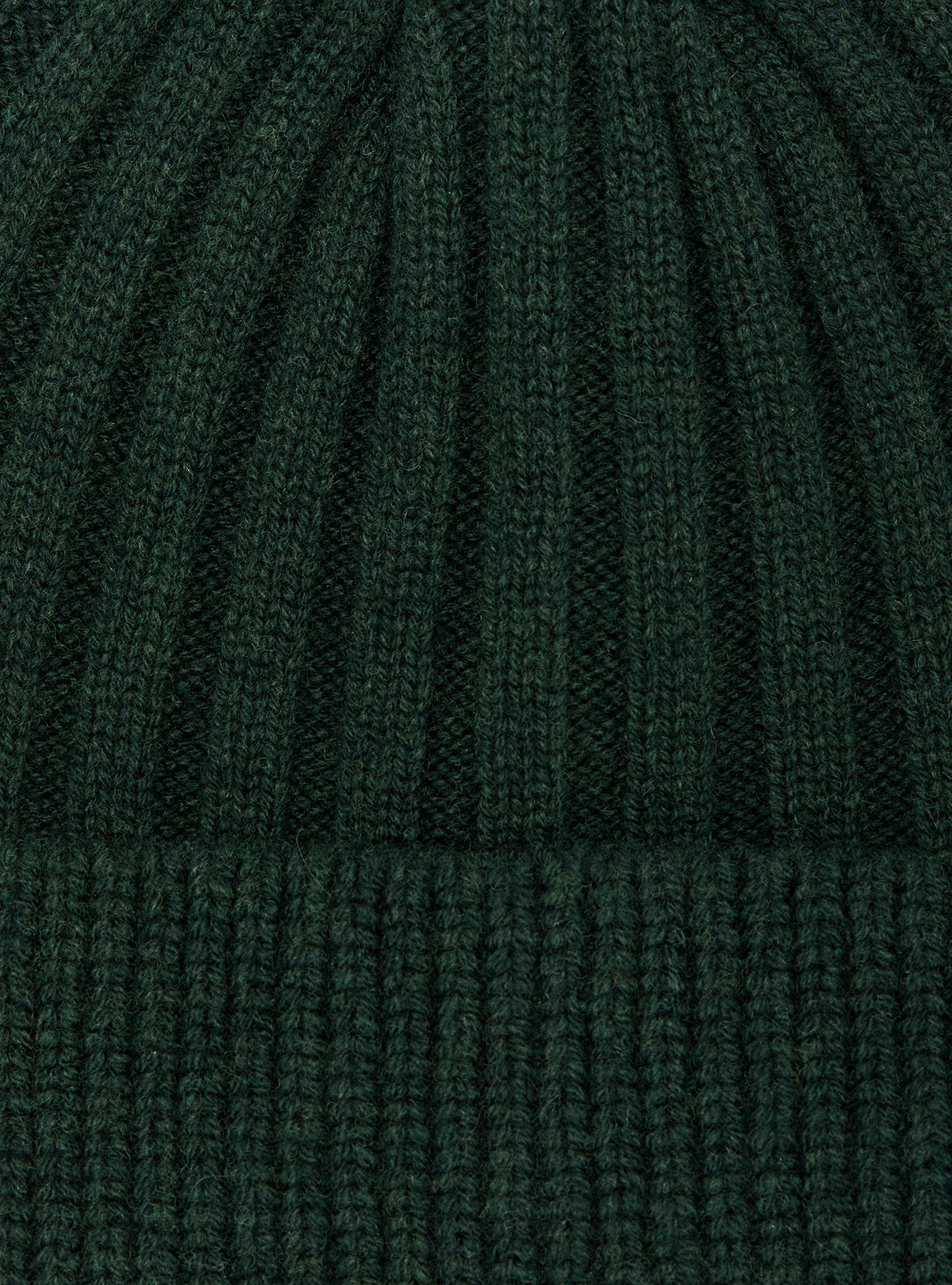 English rib cashmere blend hat, GREEN