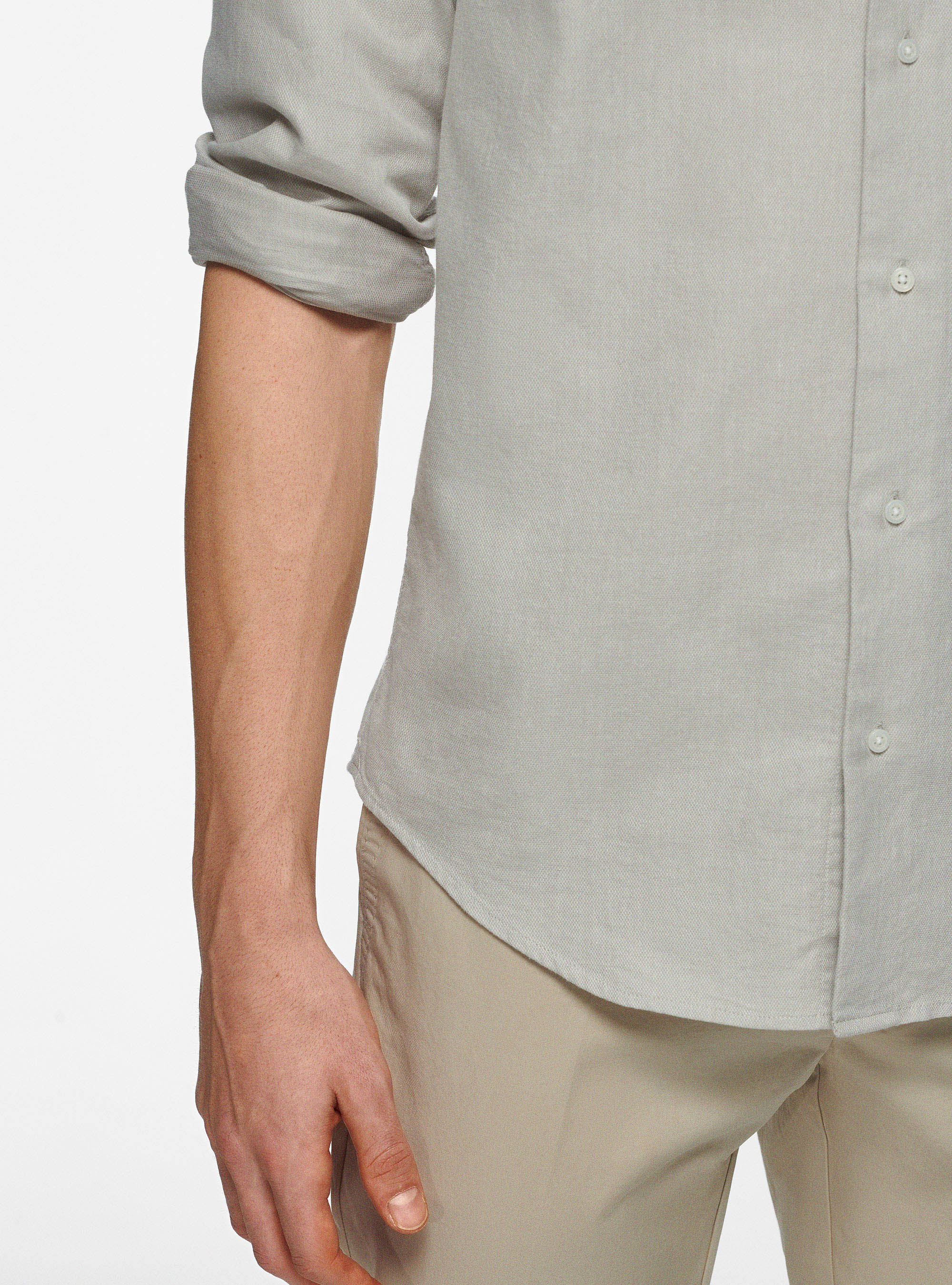 Cotton gauze shirt, ECRU