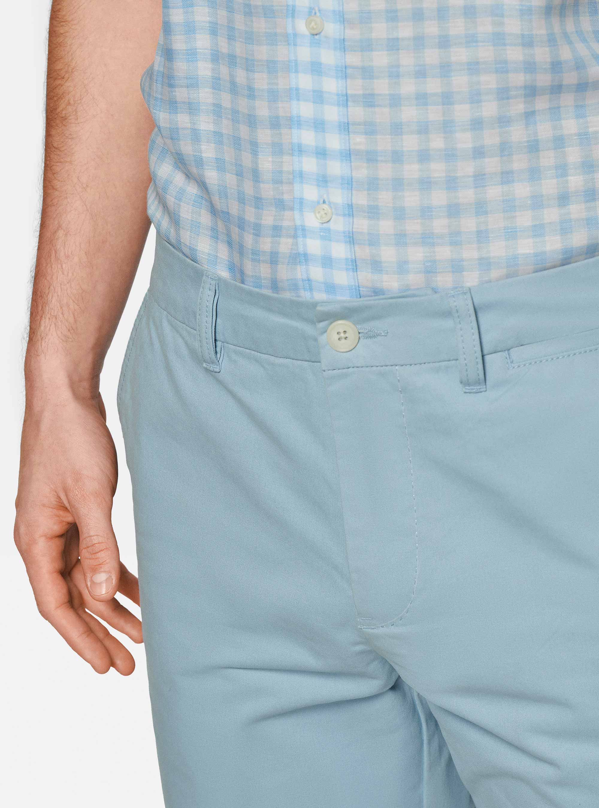 Bermuda en sergé de coton, BLEU CIEL