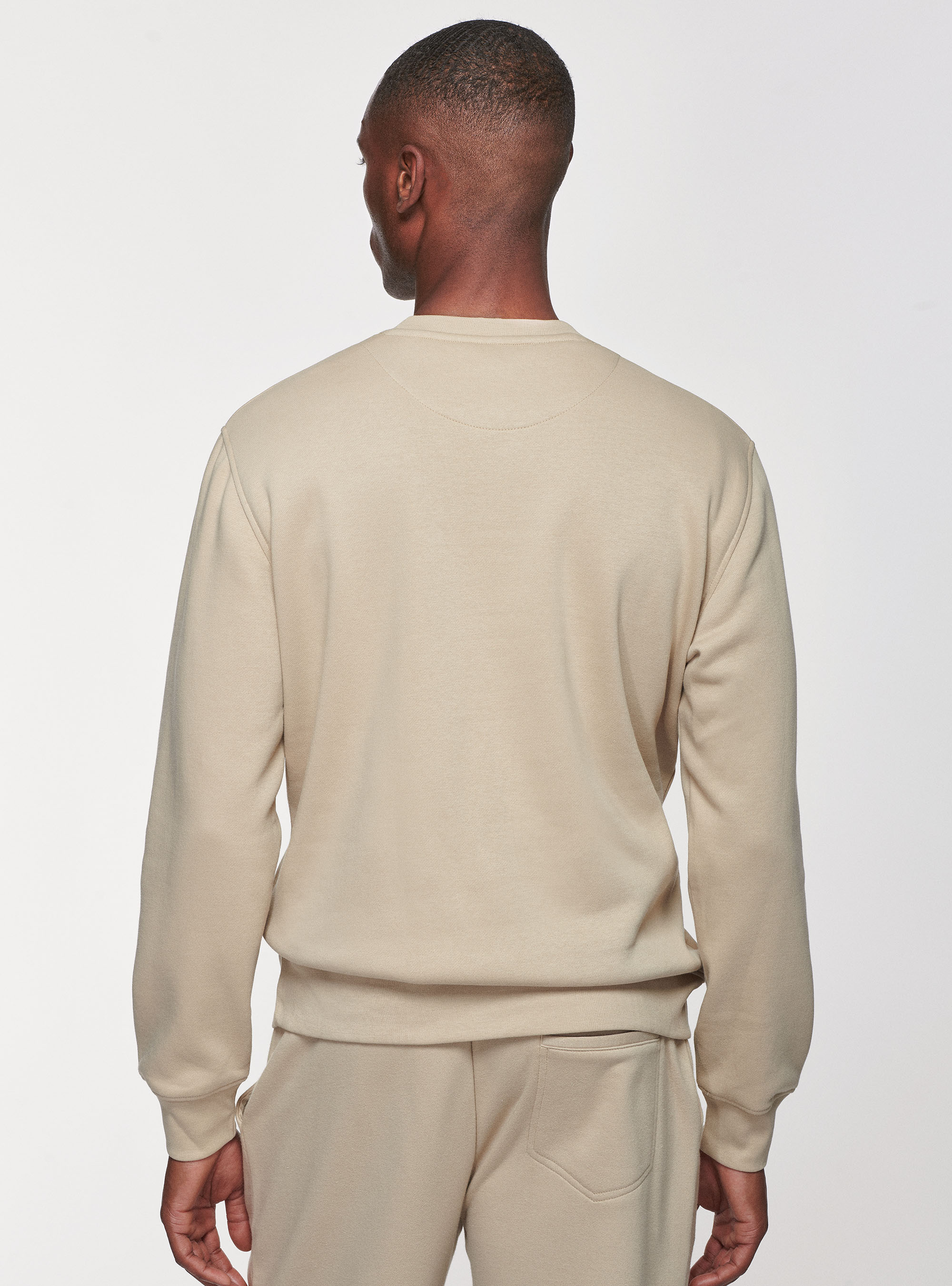 Felpa girocollo, ECRU