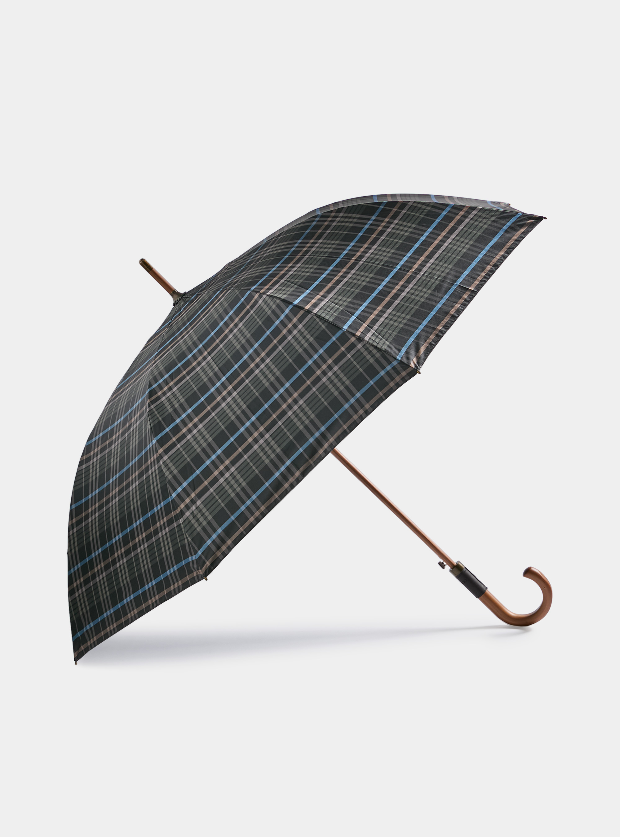 Checked umbrella, ASPHALT GREY