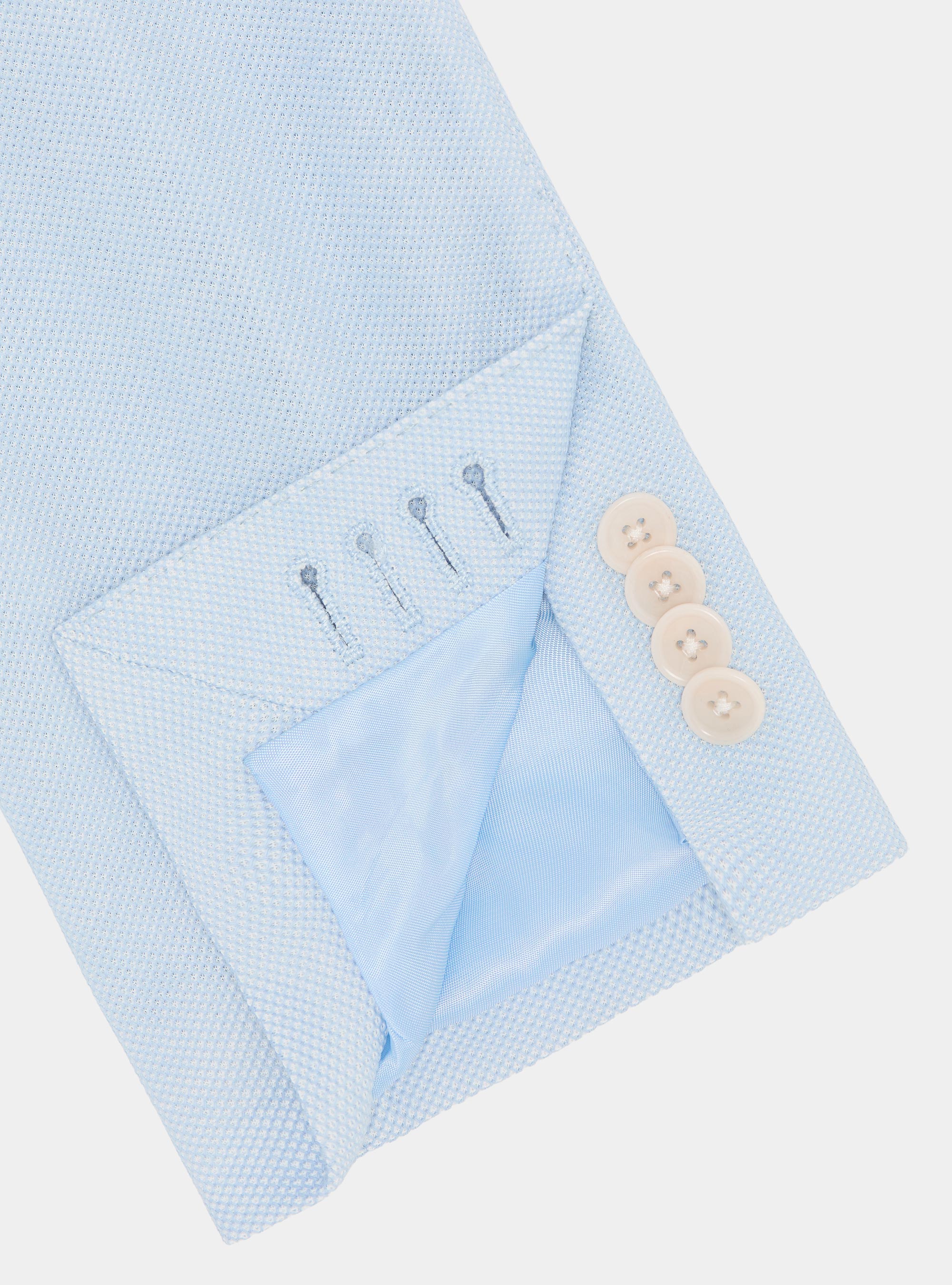 Giacca jersey in misto cotone, AZZURRO