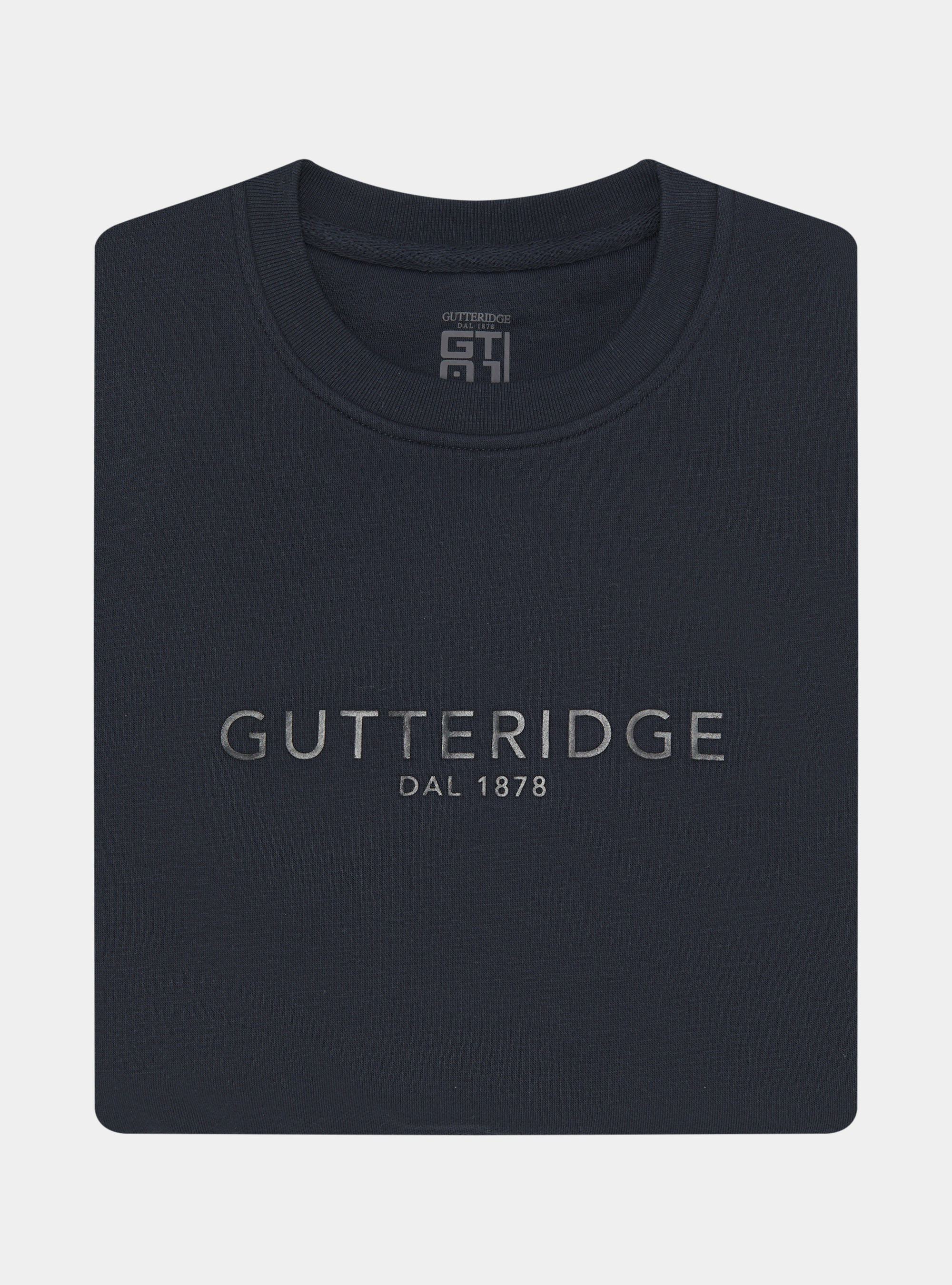 Sudadera de cuello redondo con logotipo, AZUL MARINO