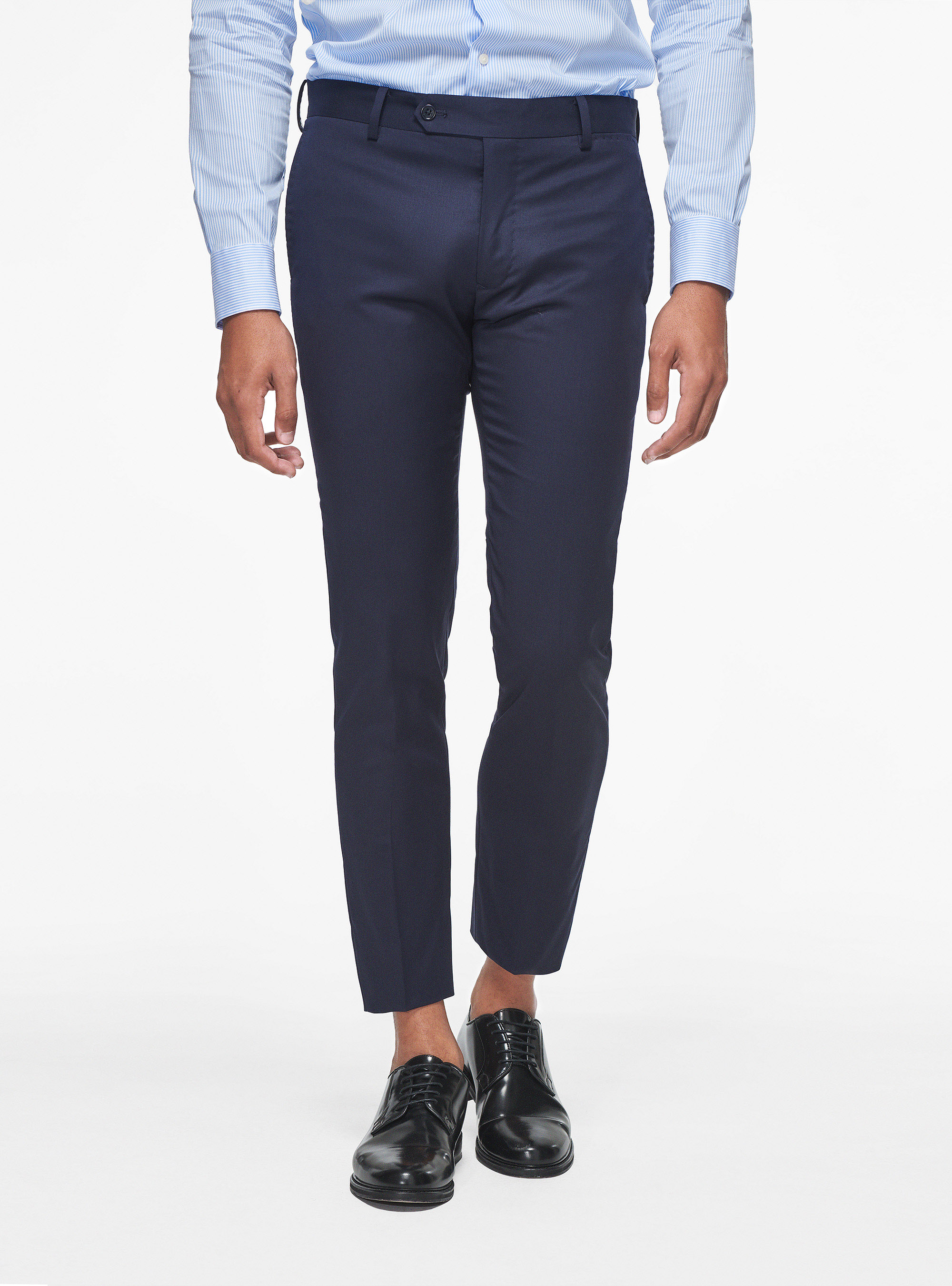 Pantaloni in pura lana superfine 110's, BLU NAVY