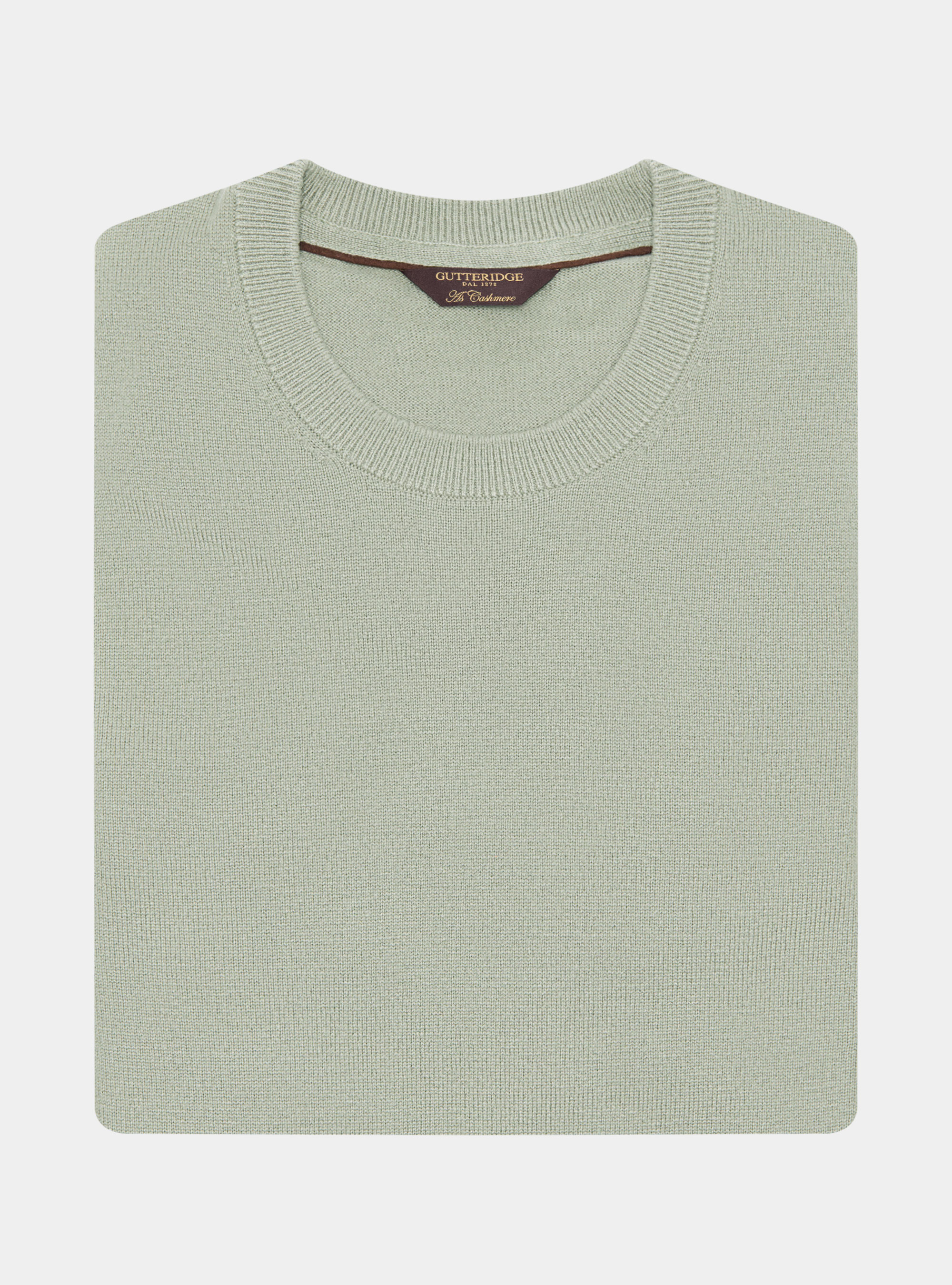 Tricot à col ras du cou en laine mélangée, VERDE GIADA 0655C