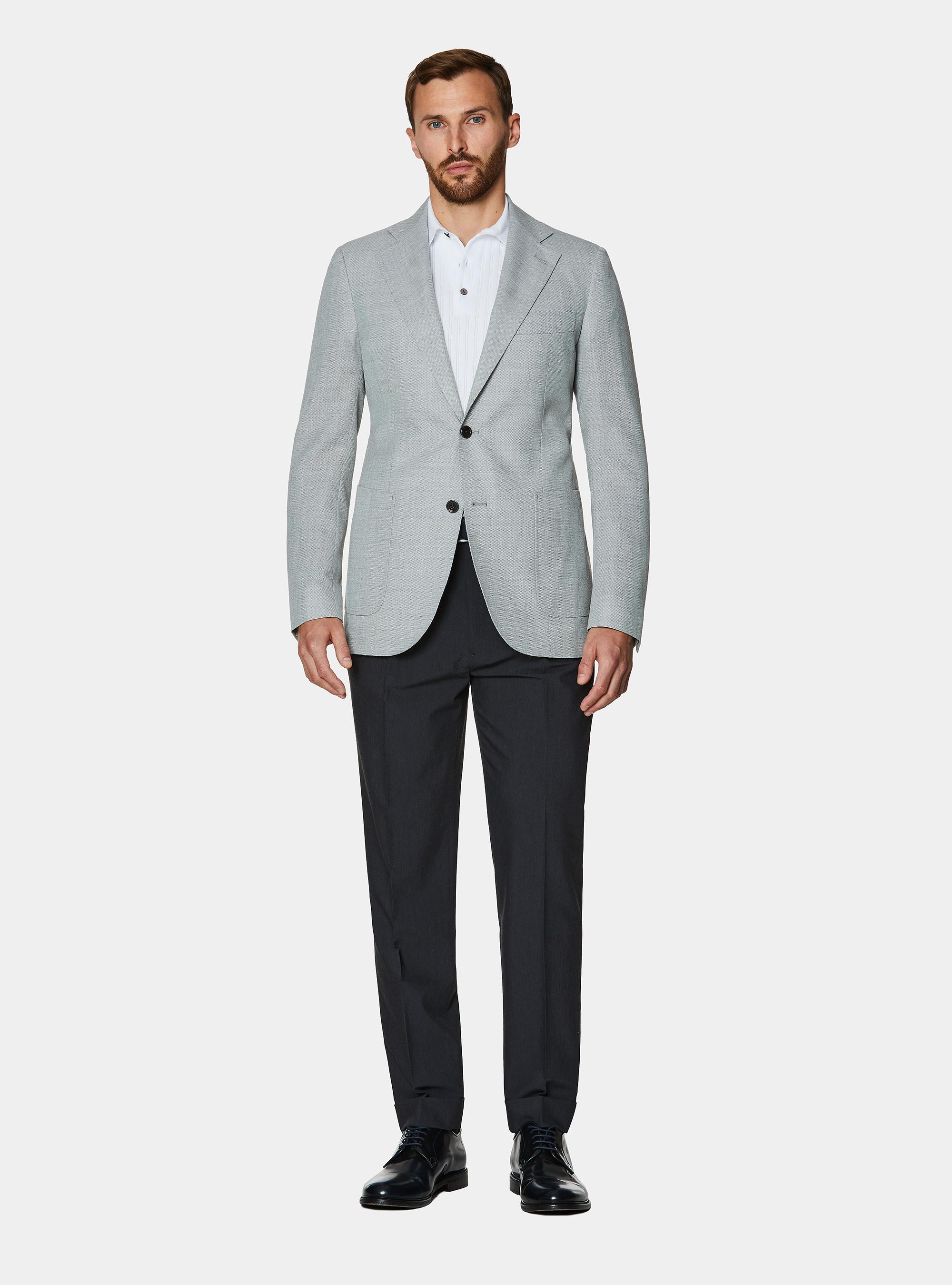 Pure wool hopsack blazer, GREY