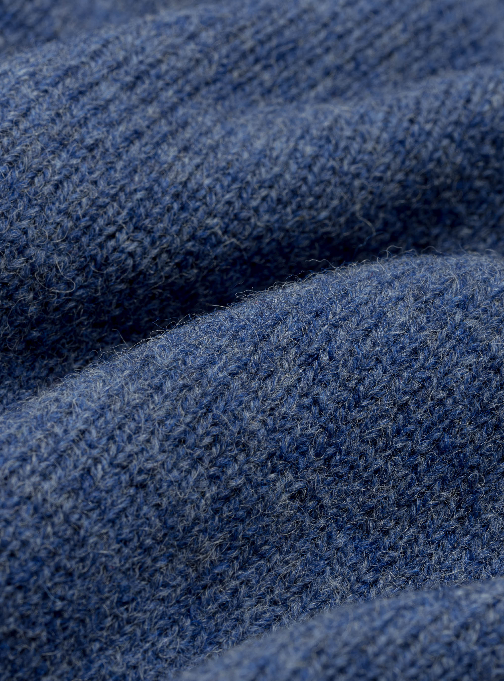Pure Shetland wool sweater, 0243C DENIM