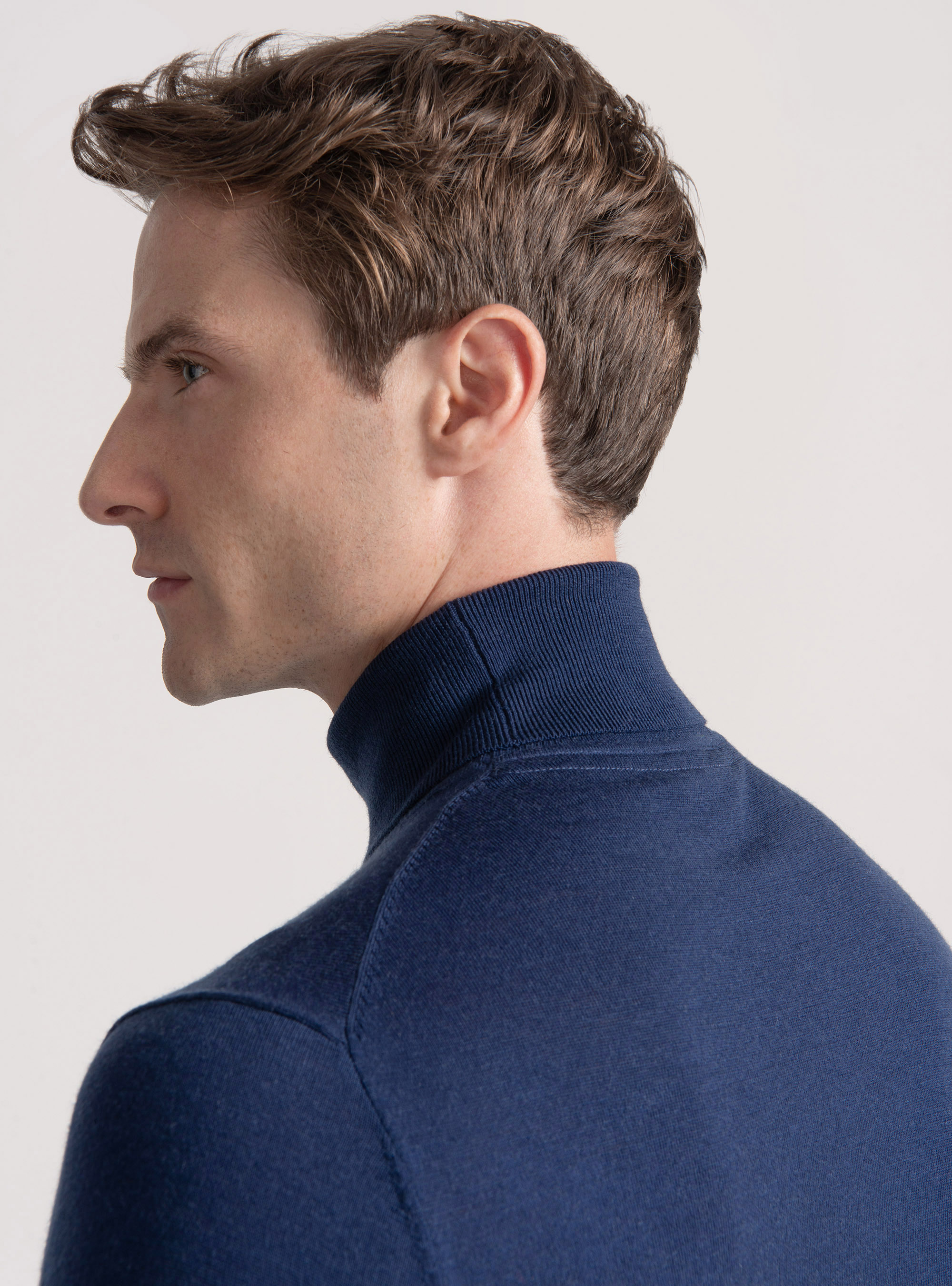 Dolcevita in pura lana merino extrafine, INCHIOSTRO