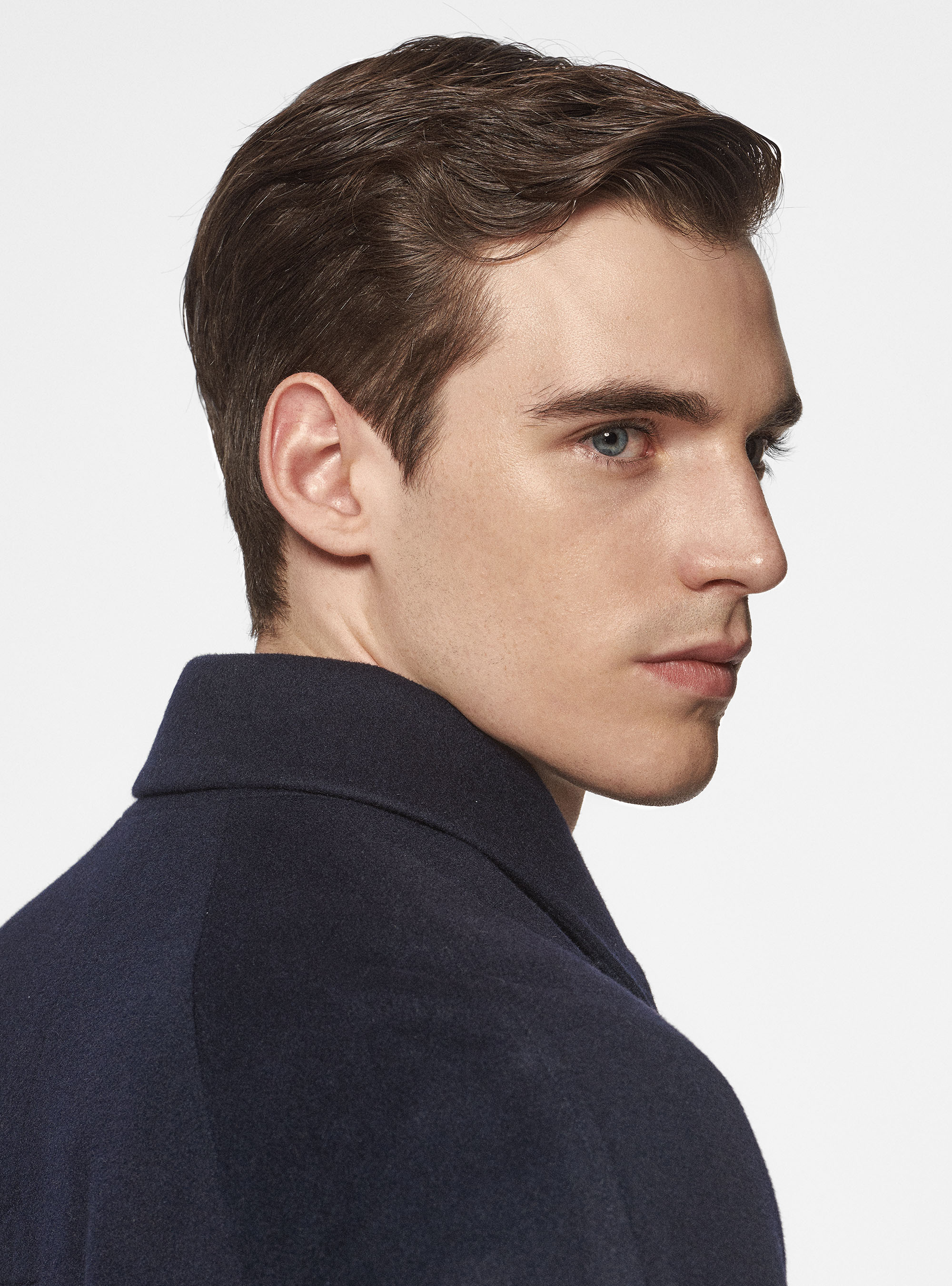 Soprabito in lana e cashmere, BLU NAVY