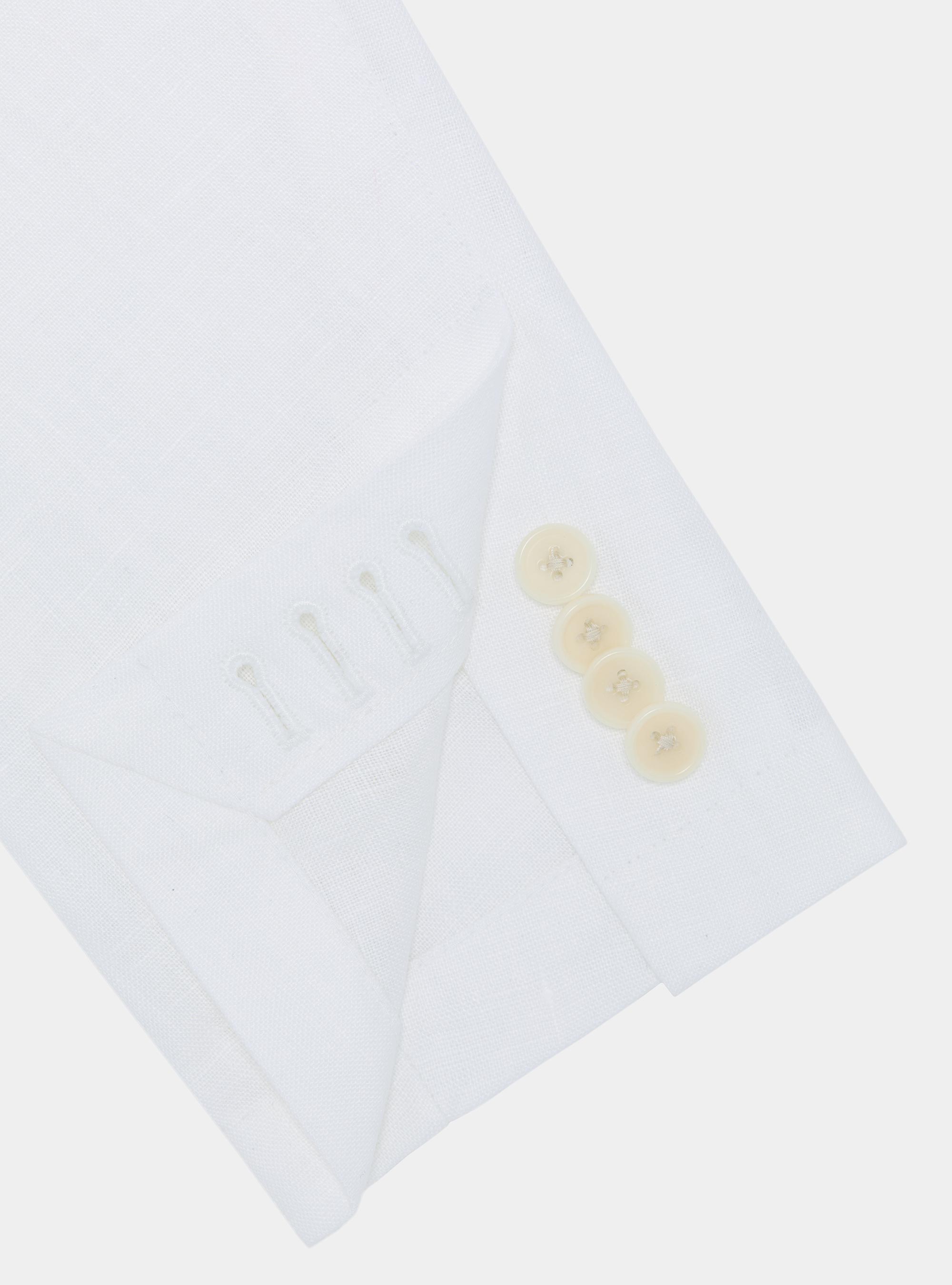 Pure linen suit blazer, WHITE