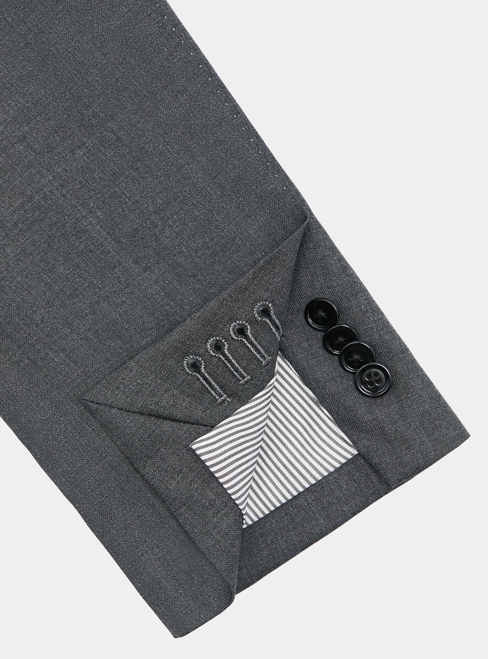 Americana de traje de pura lana Vitale Barberis Canonico, GRIS MARENGO