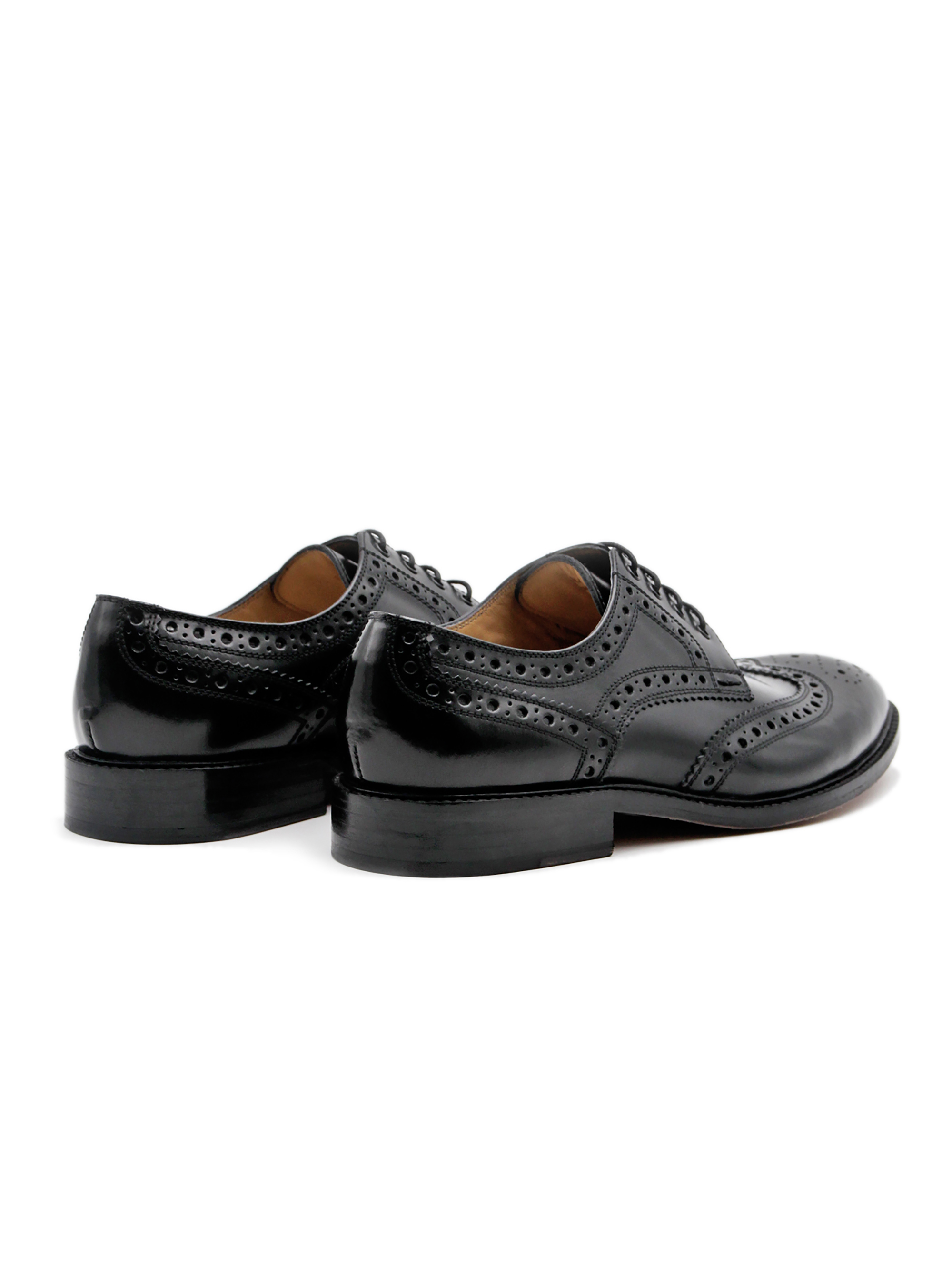 Leather derby, BLACK