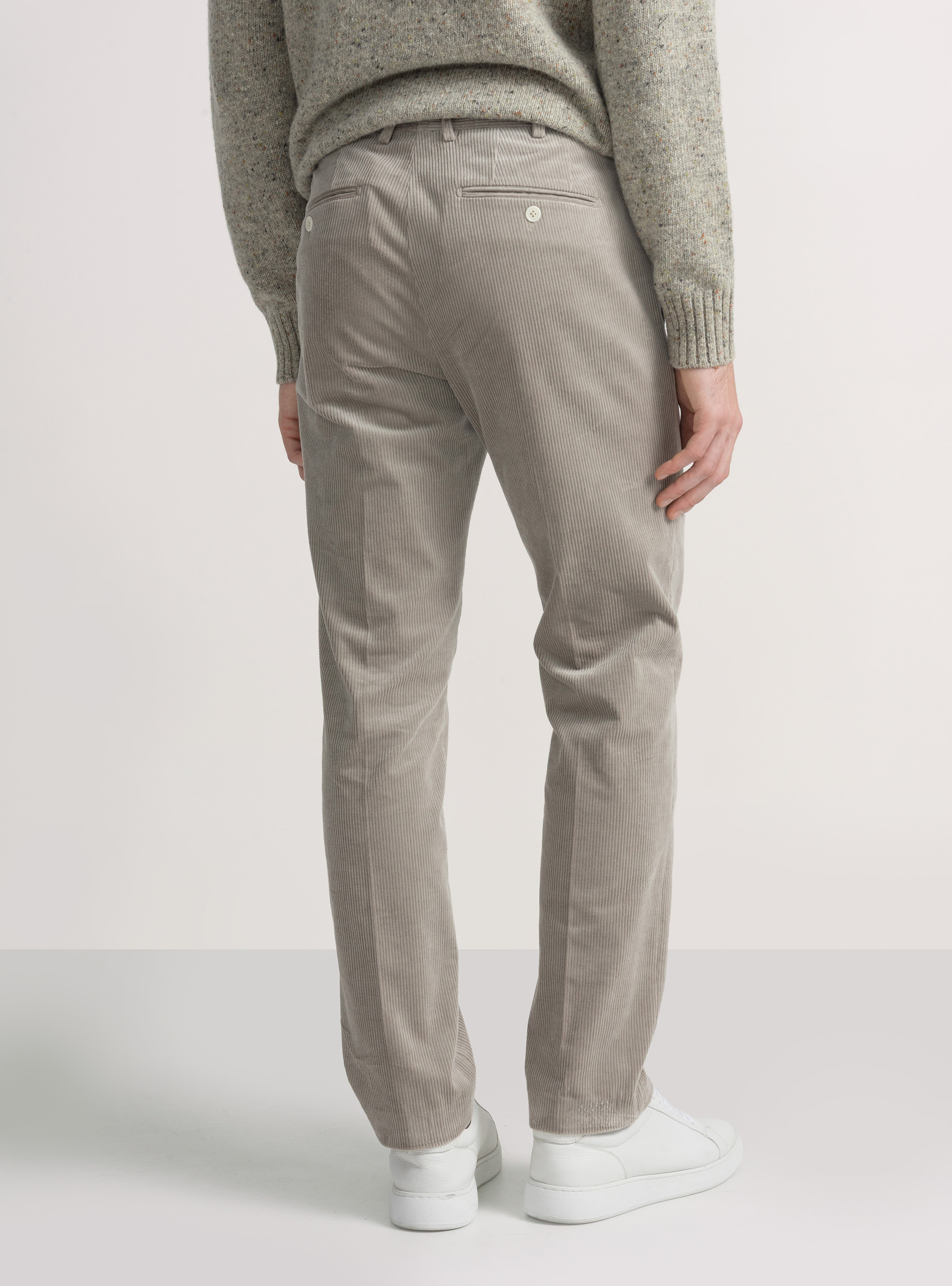 Duca Visconti di Modrone corduroy stretch trousers, GRIGIO CHIARO 0256C