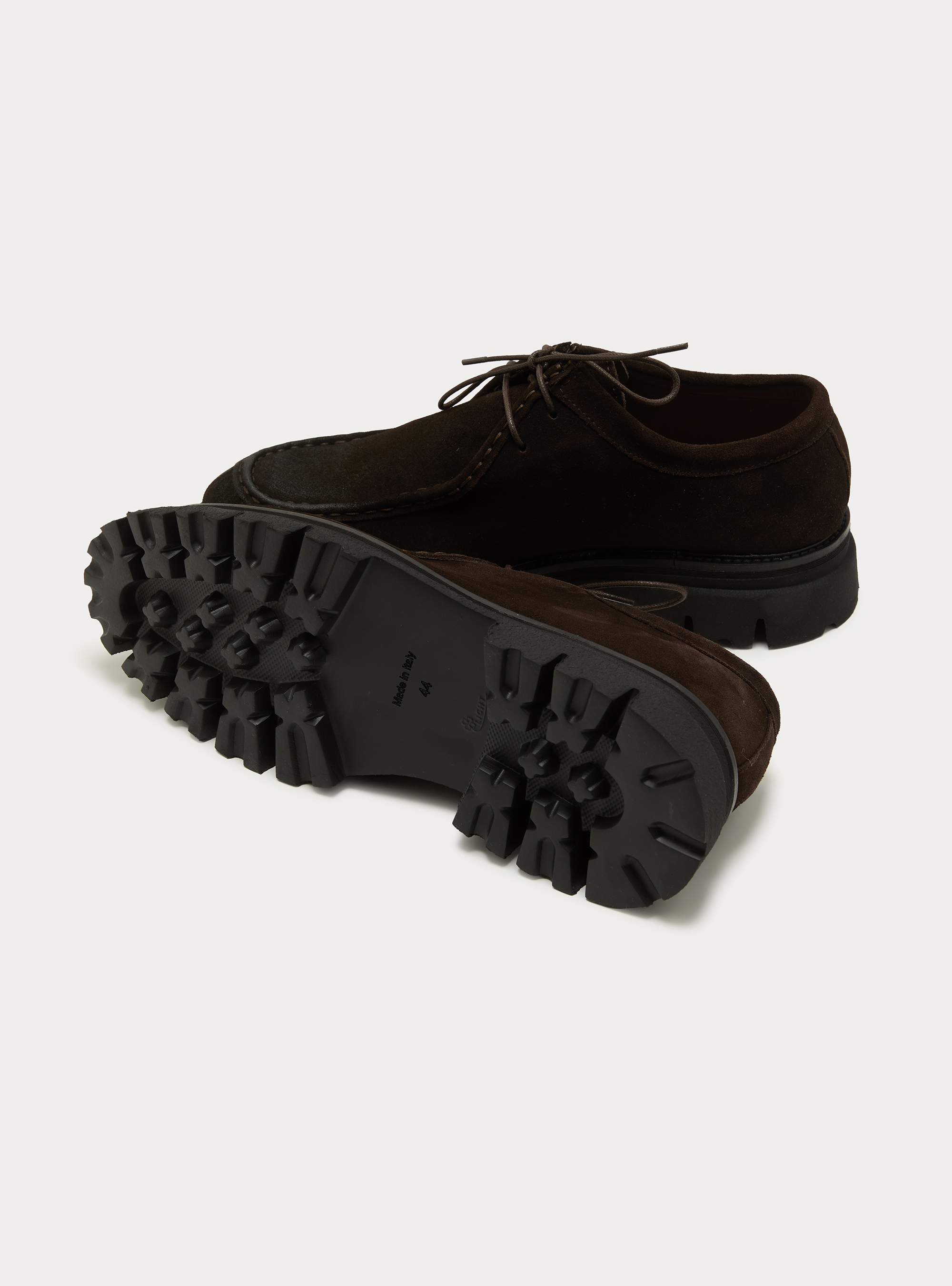 Paraboot in suede stringata, TESTA DI MORO