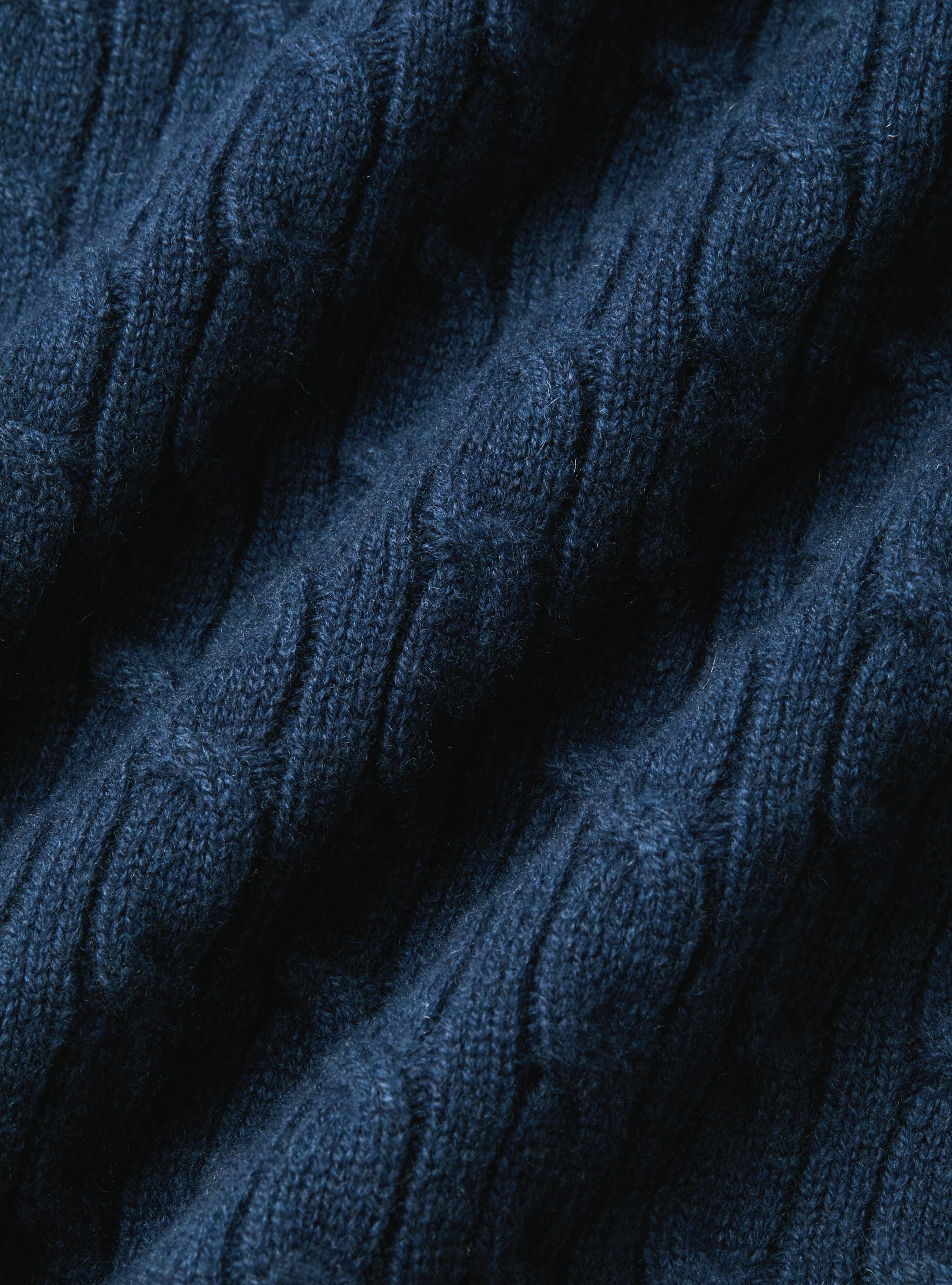 Crew-neck sweater with wool and cashmere braid, INK