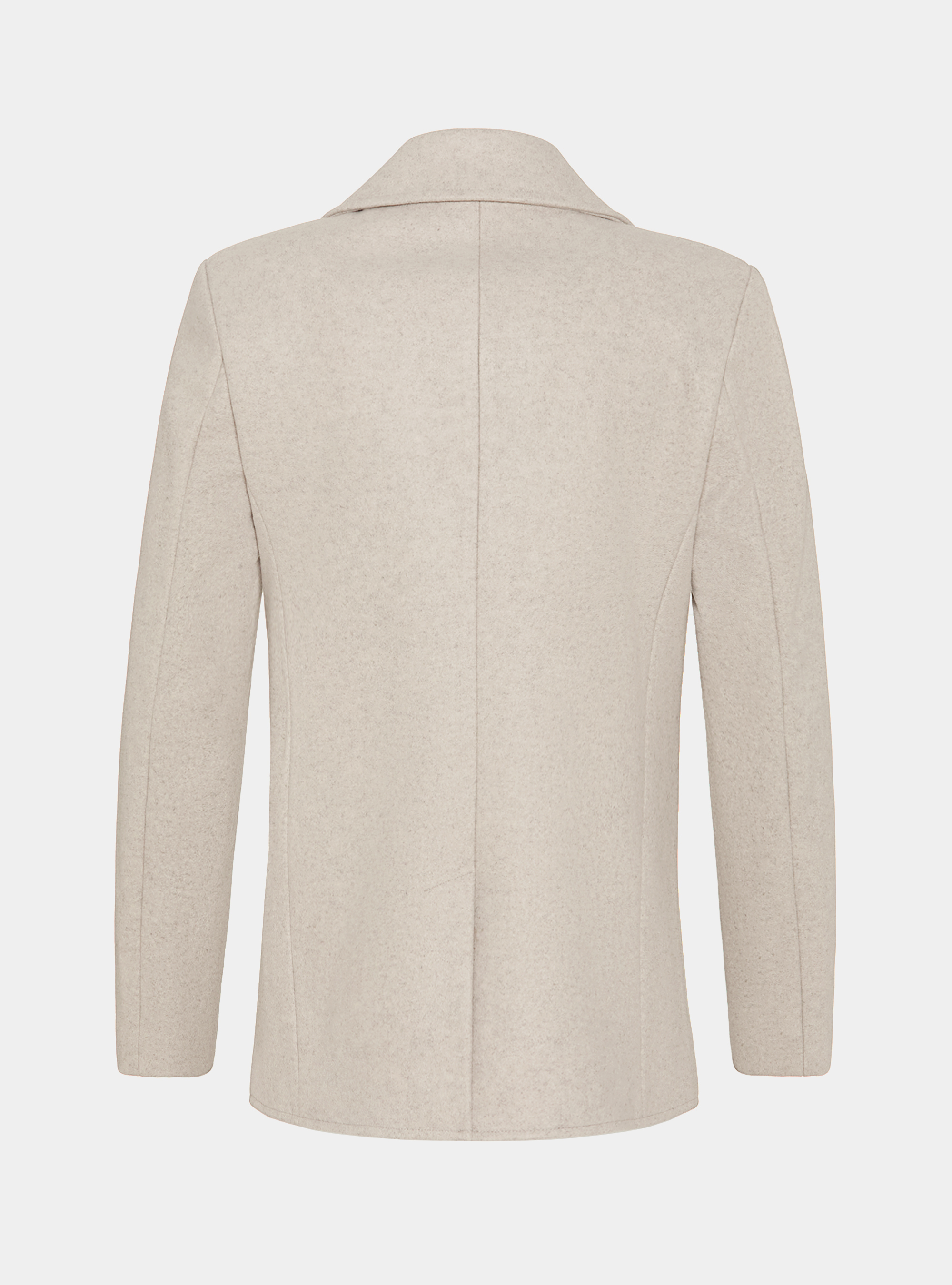 Peacoat tinta unita, ECRU