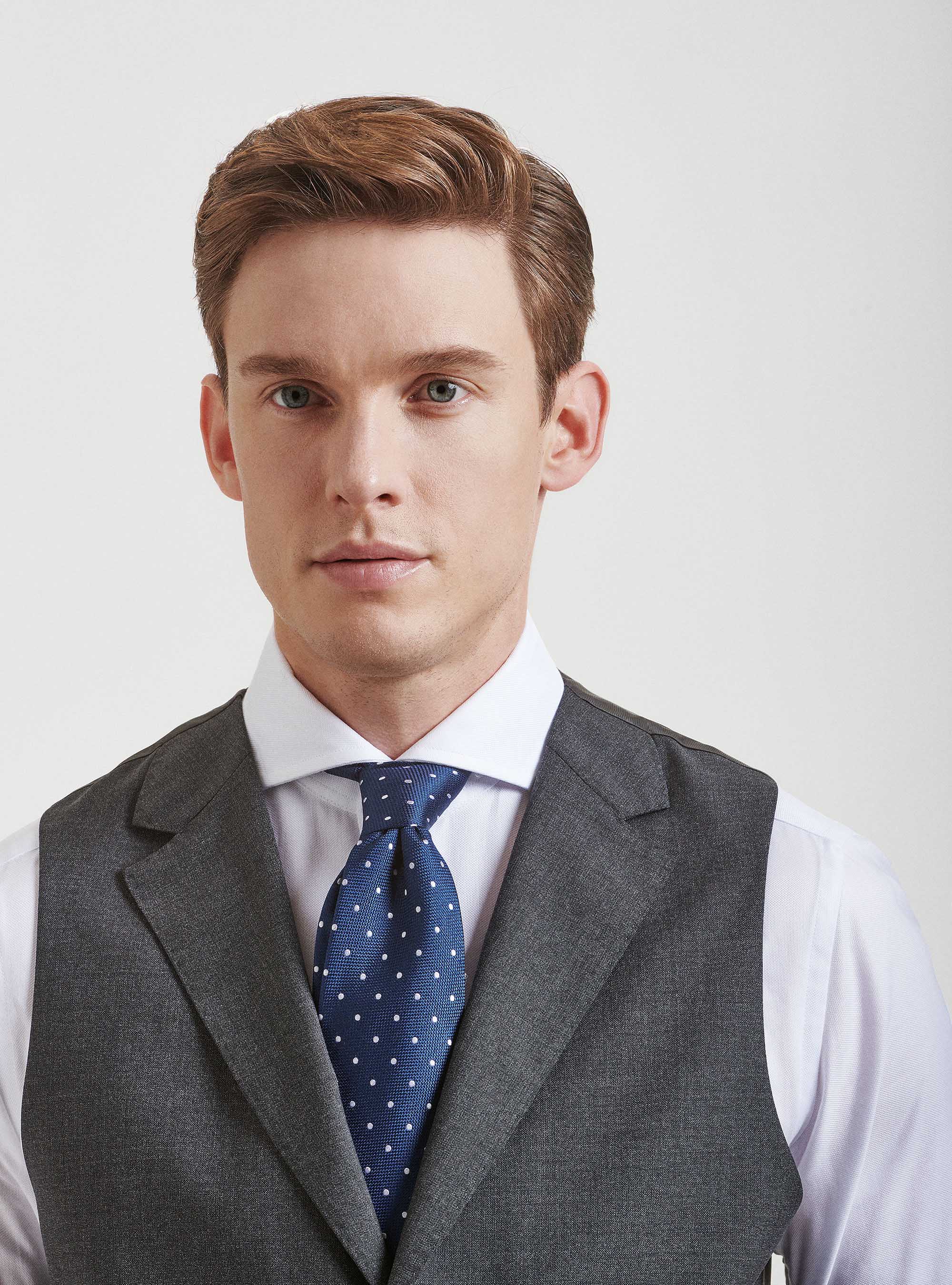 Gilet in pura lana Vitale Barberis Canonico, ASFALTO