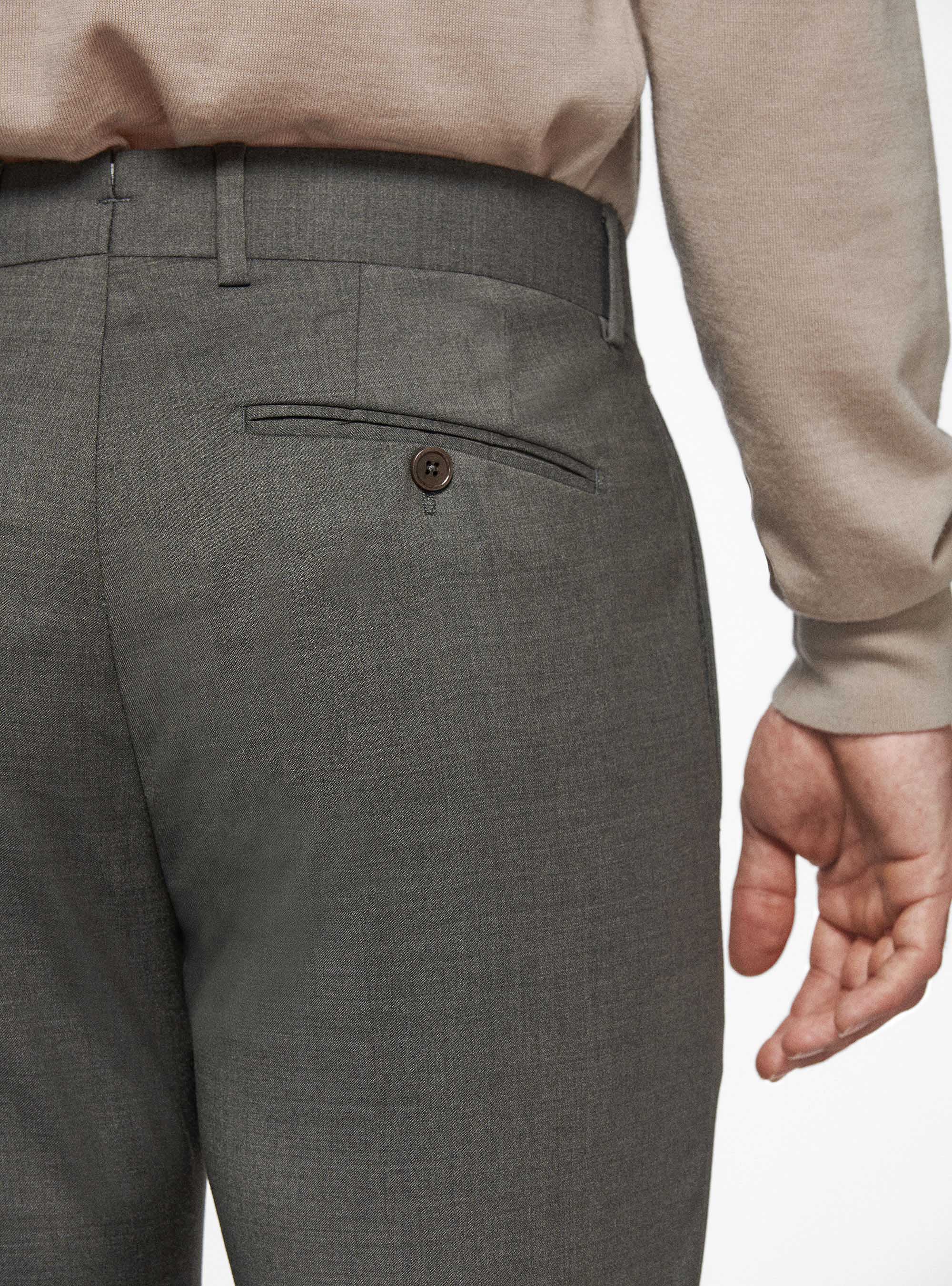 Pantaloni per abito in pura lana superfine 110's Reda, VERDE