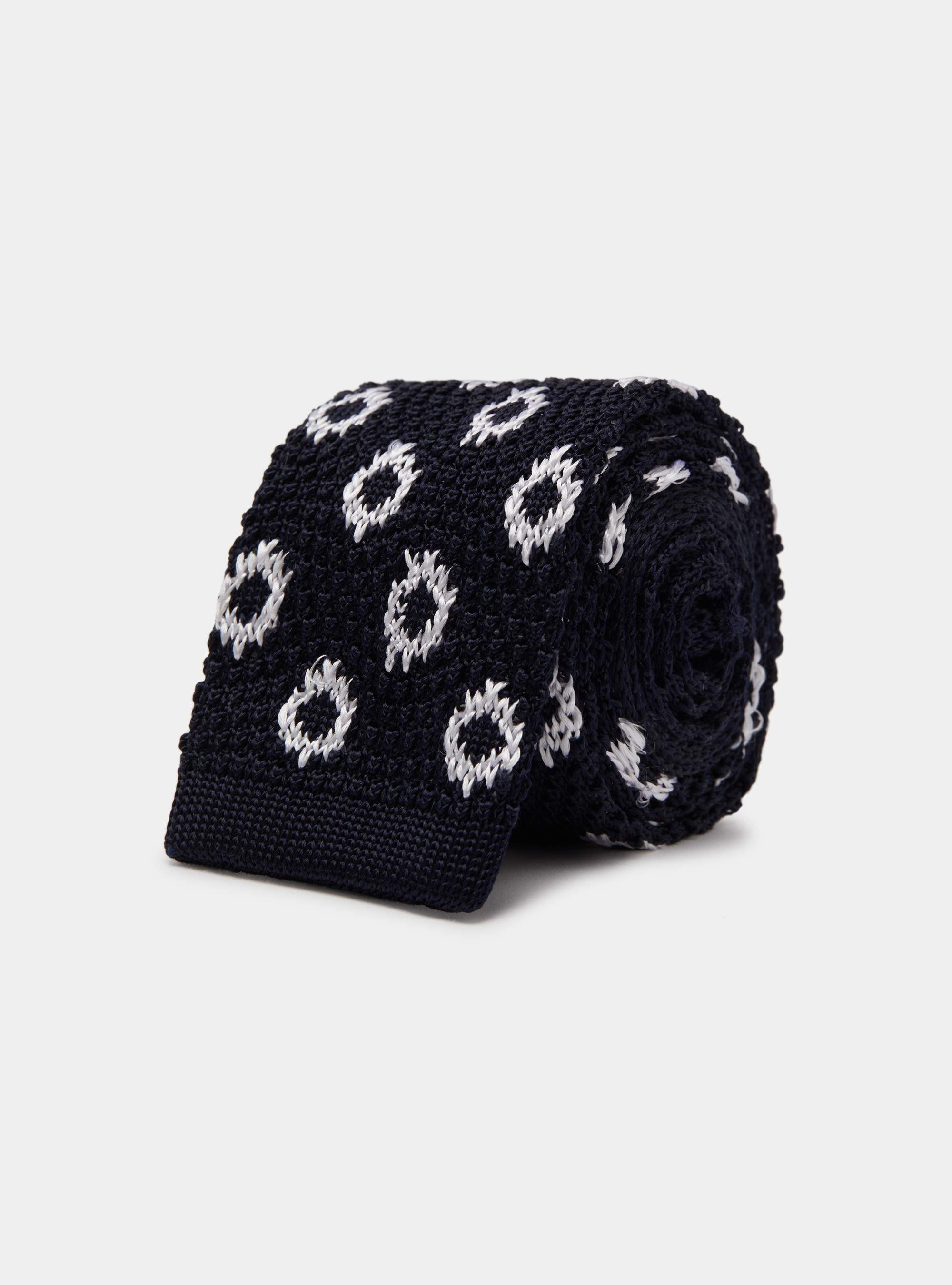 A maglia con disegno big pois, BLU NAVY